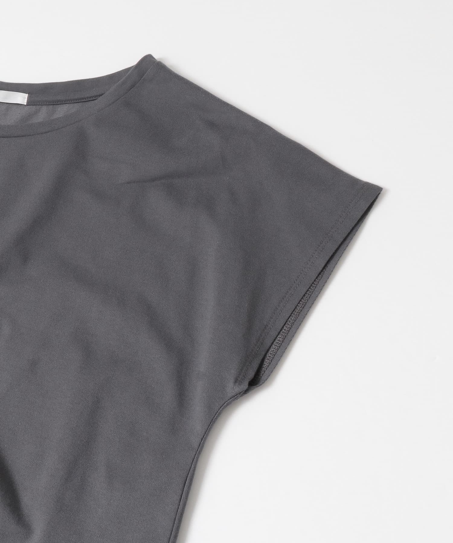 UR TECH スリットTシャツワンピース∴ CHARCOAL one