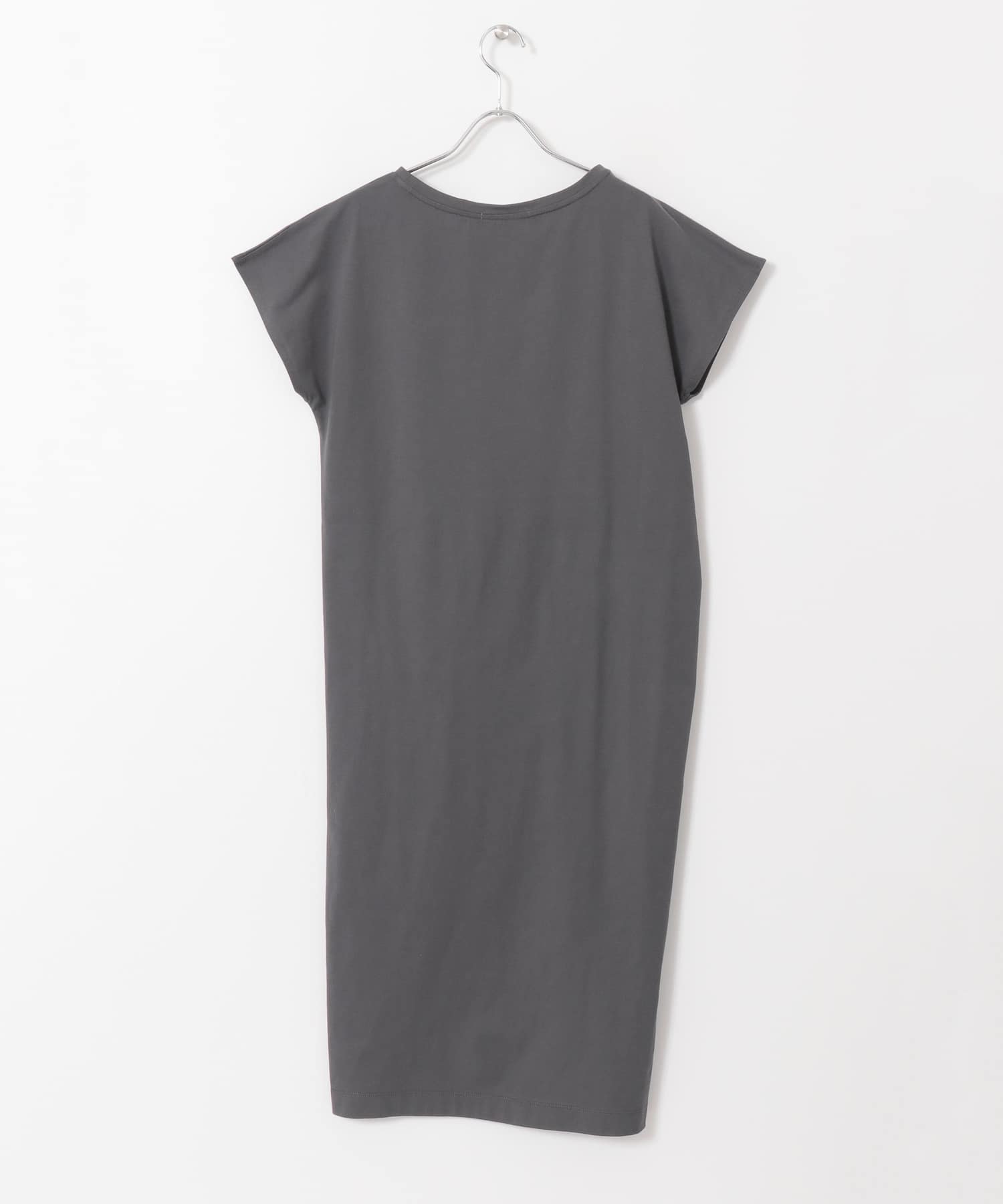 UR TECH スリットTシャツワンピース∴ CHARCOAL one