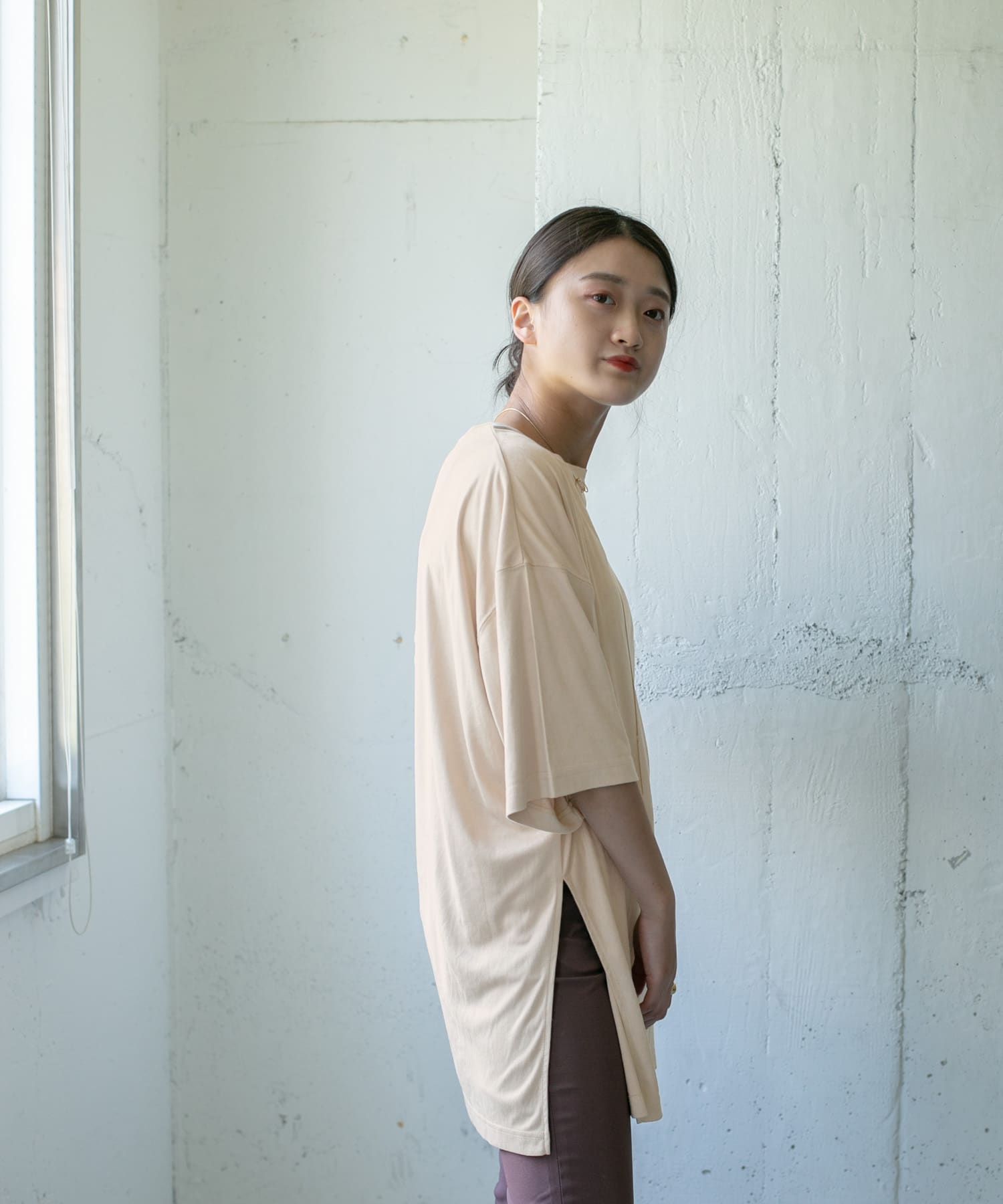 スエードBIG Tシャツ∴ BEIGE one
