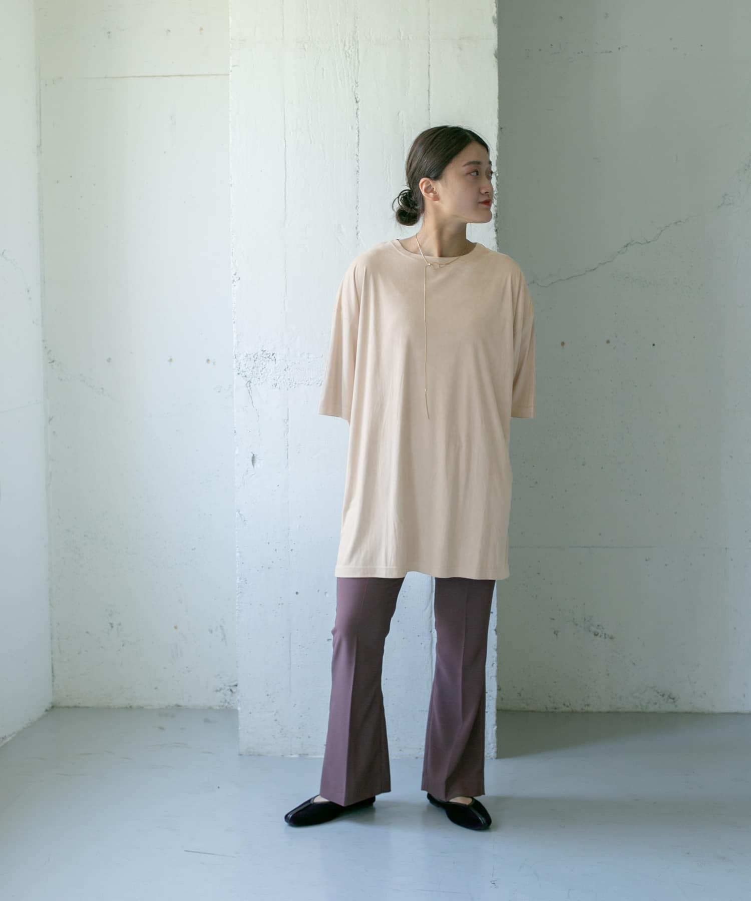 スエードBIG Tシャツ∴ BEIGE one