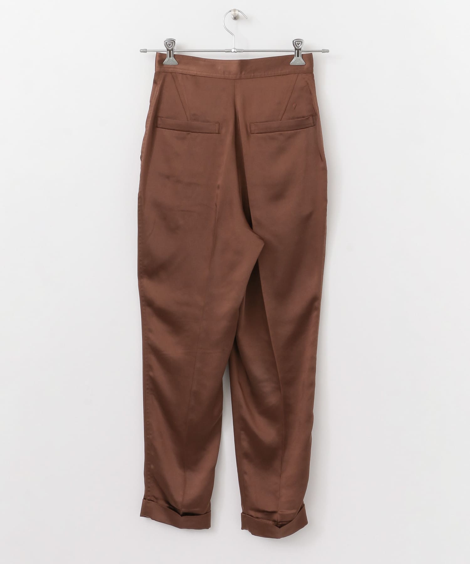 サテンターンアップパンツ∴ BROWN 36