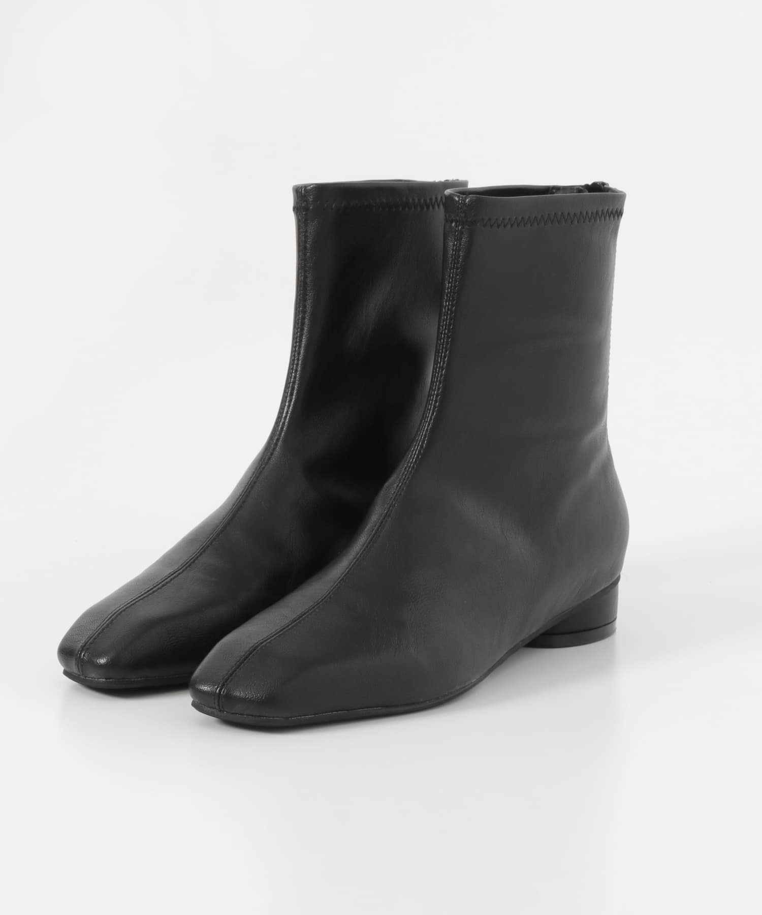 スリムショートブーツ BLACK 36