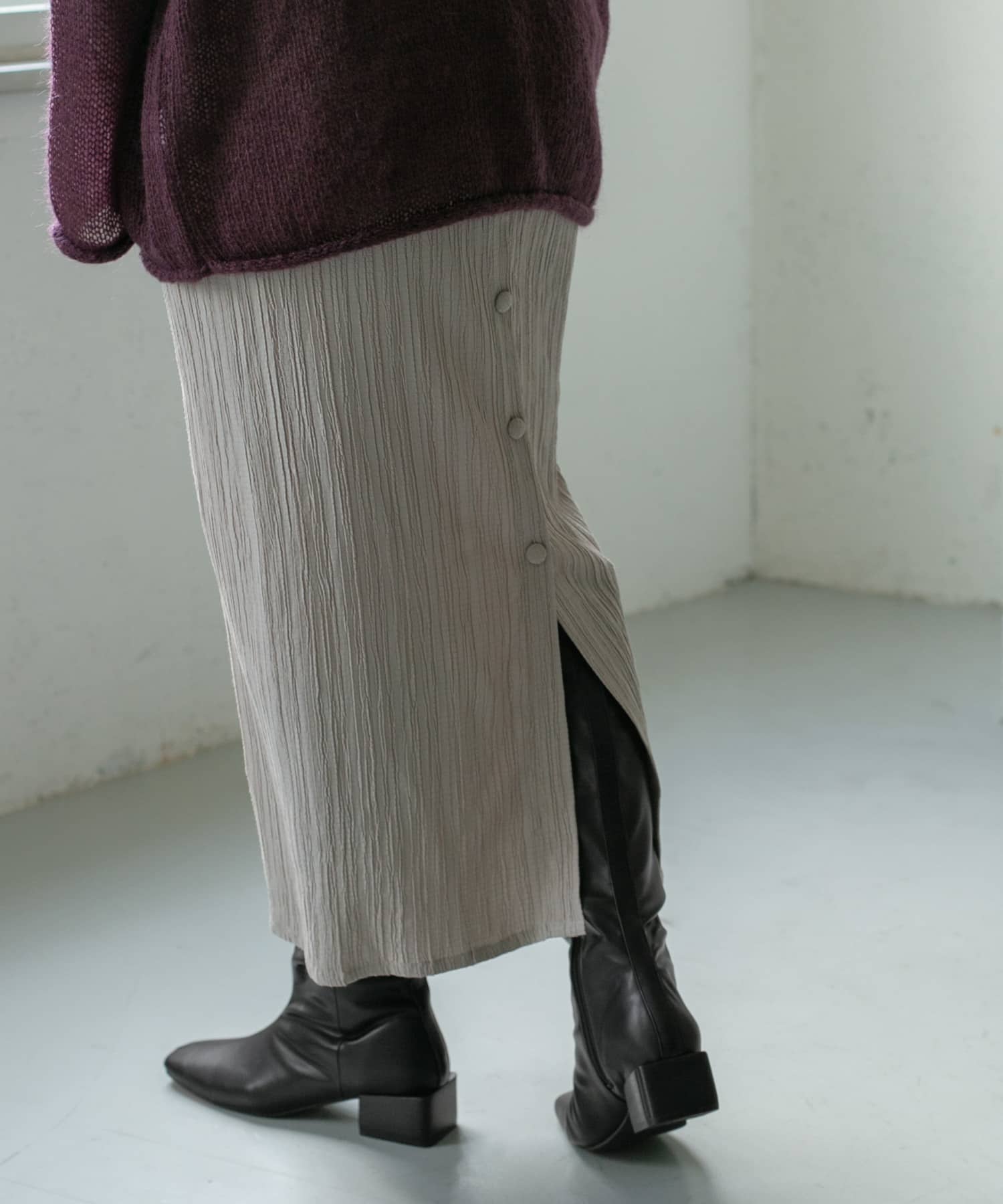 センターシームロングブーツ∴