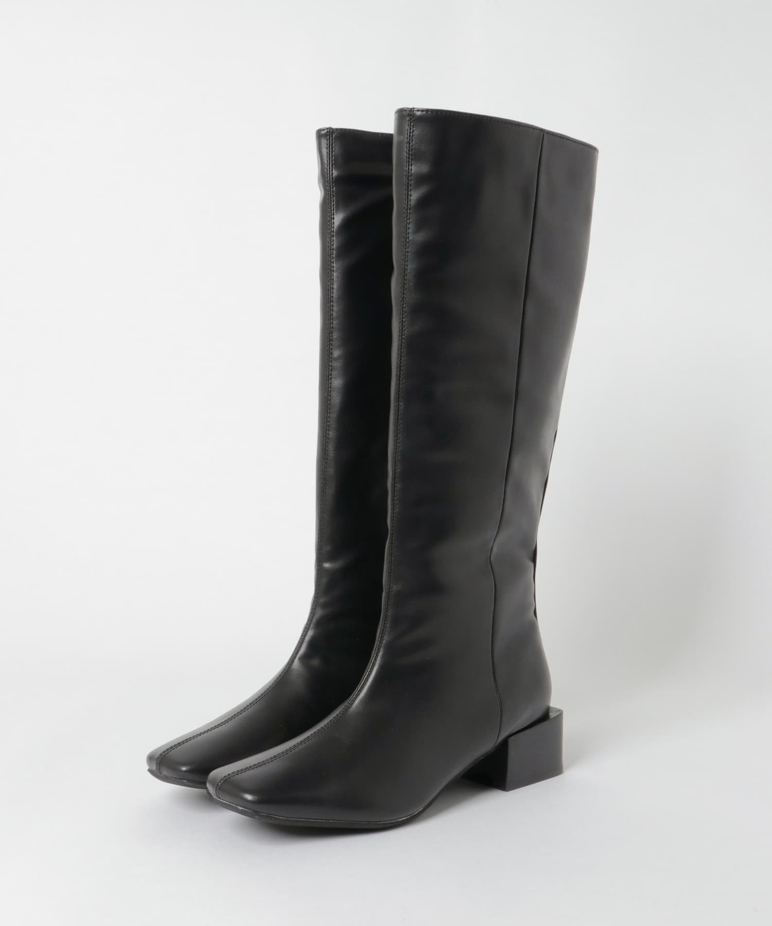 センターシームロングブーツ∴ BLACK 36