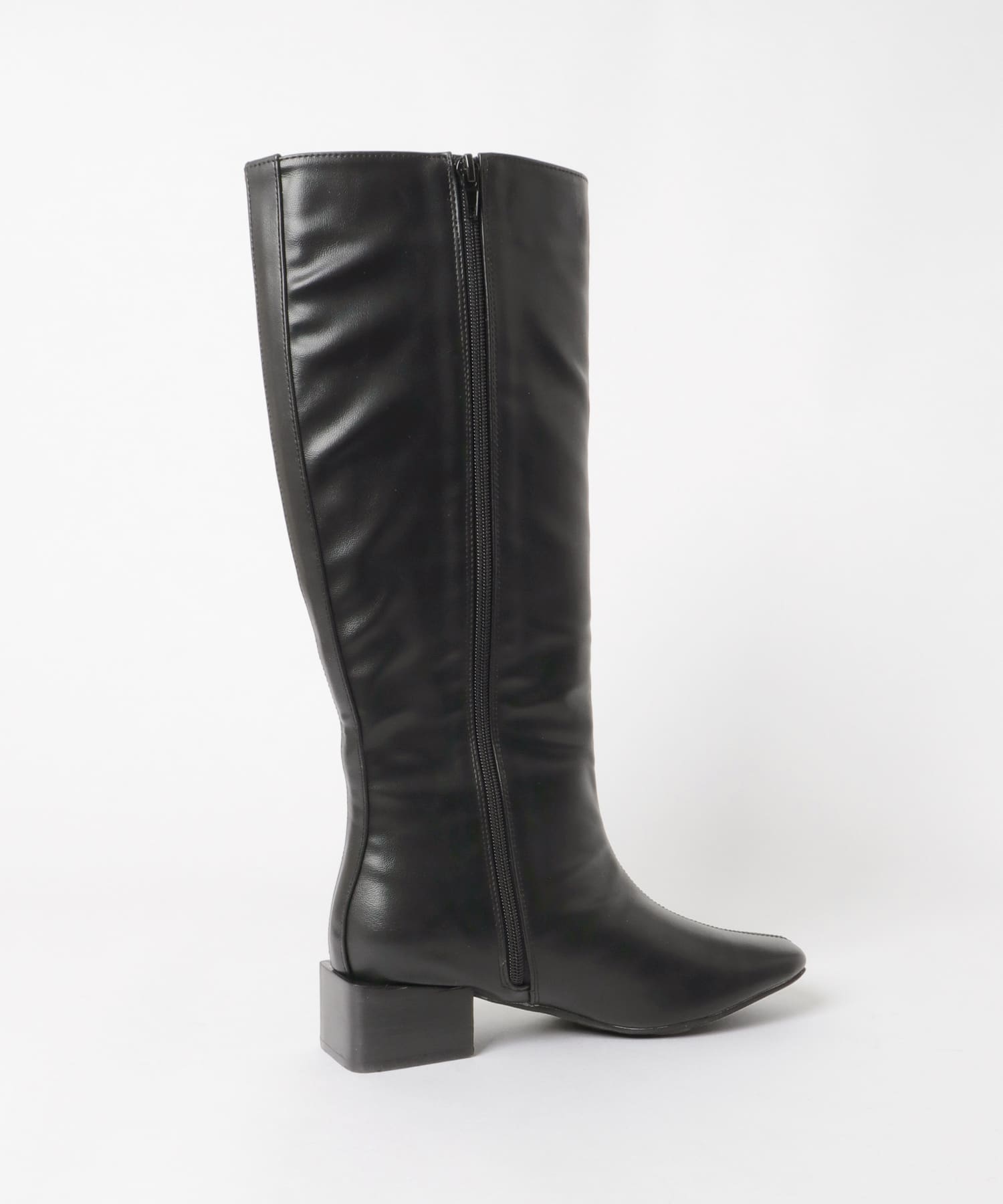 センターシームロングブーツ∴ BLACK 36