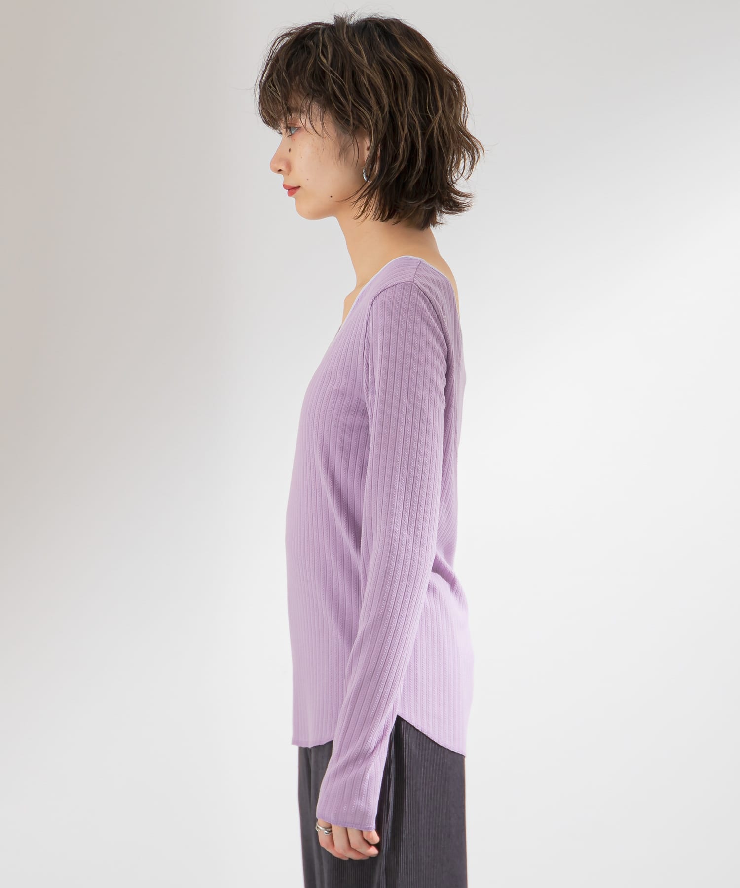 2WAYテレコプルオーバー LILAC one