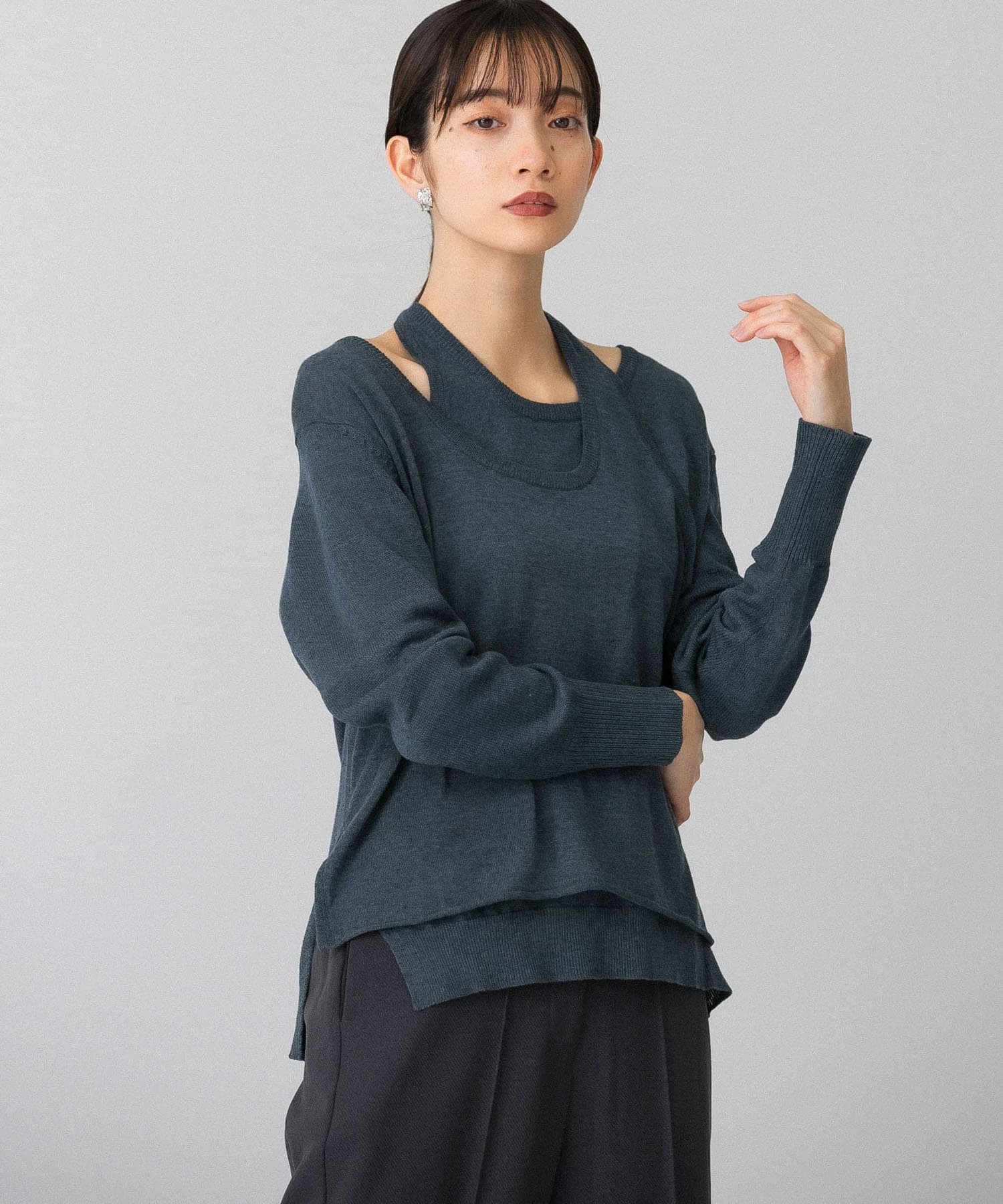 身長：159cm サイズ：one