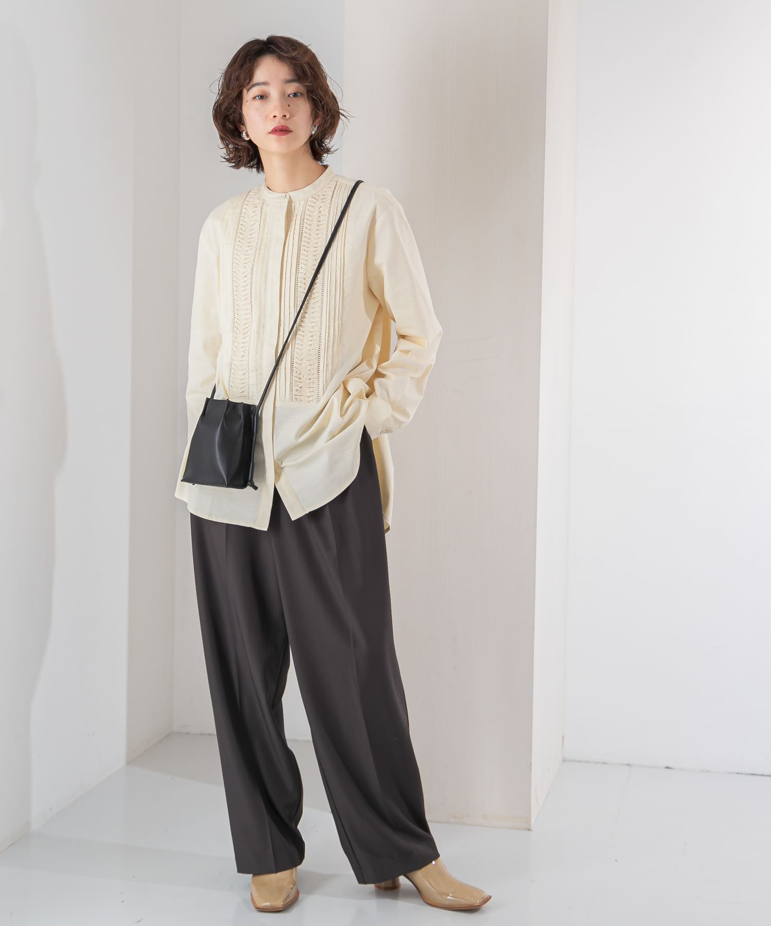 ルーズボトムアシメパンツ CHARCOAL 36