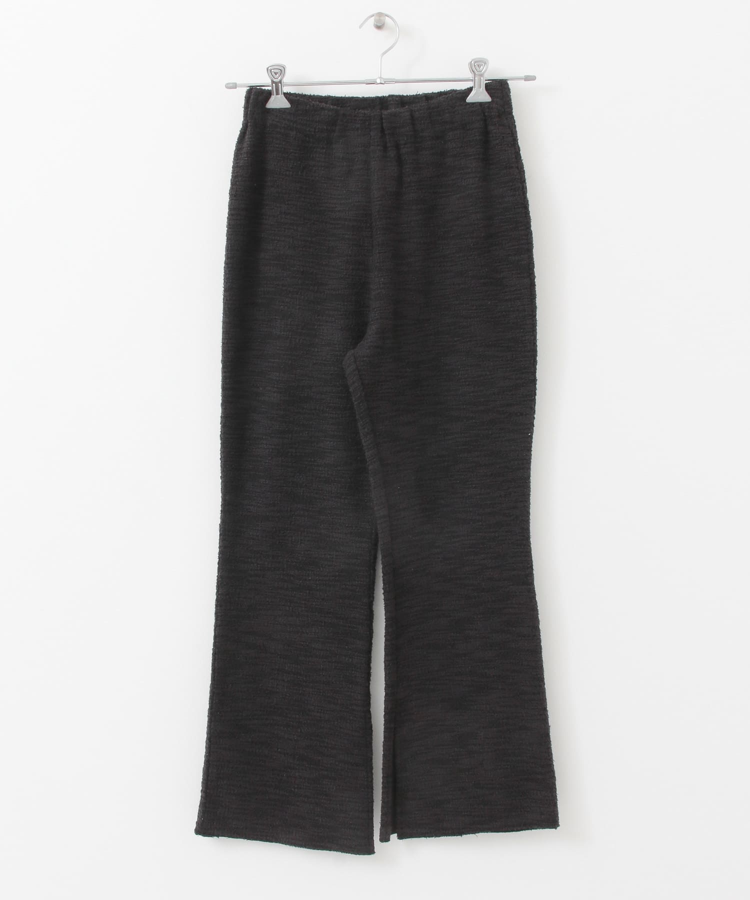 カットツイードフレアパンツ BLACK one