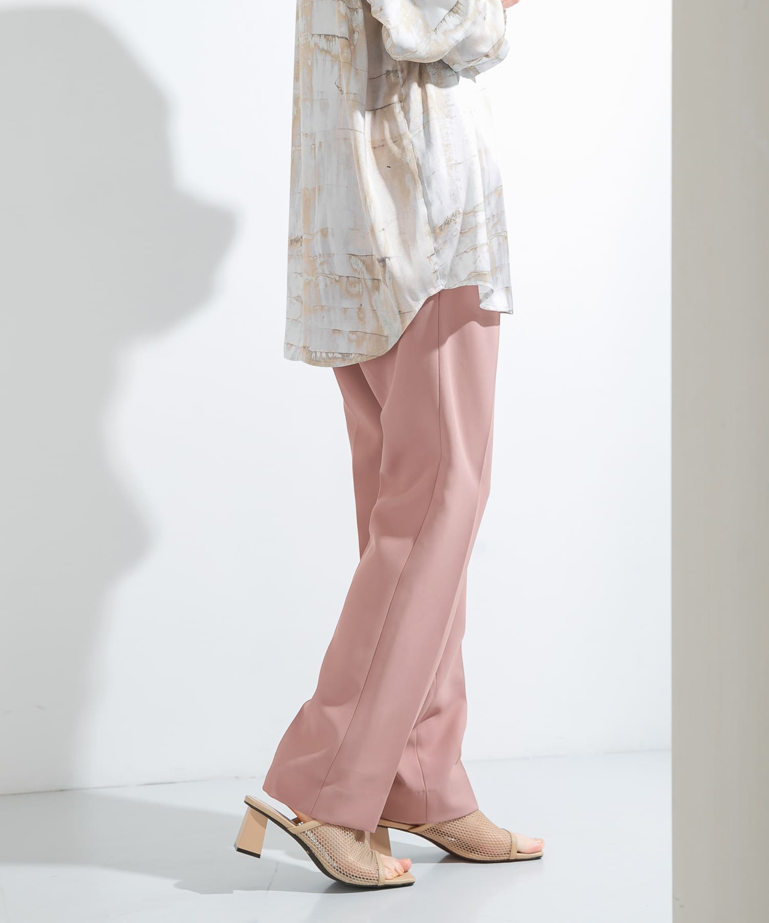 ツイルテーパードパンツ DUSTY PINK 36