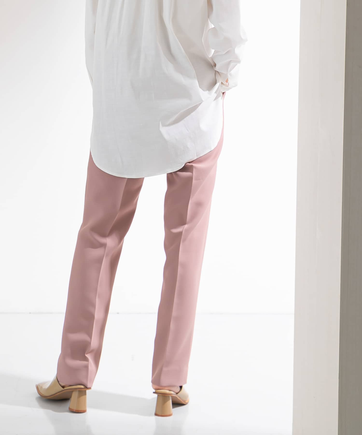 ツイルテーパードパンツ DUSTY PINK 36
