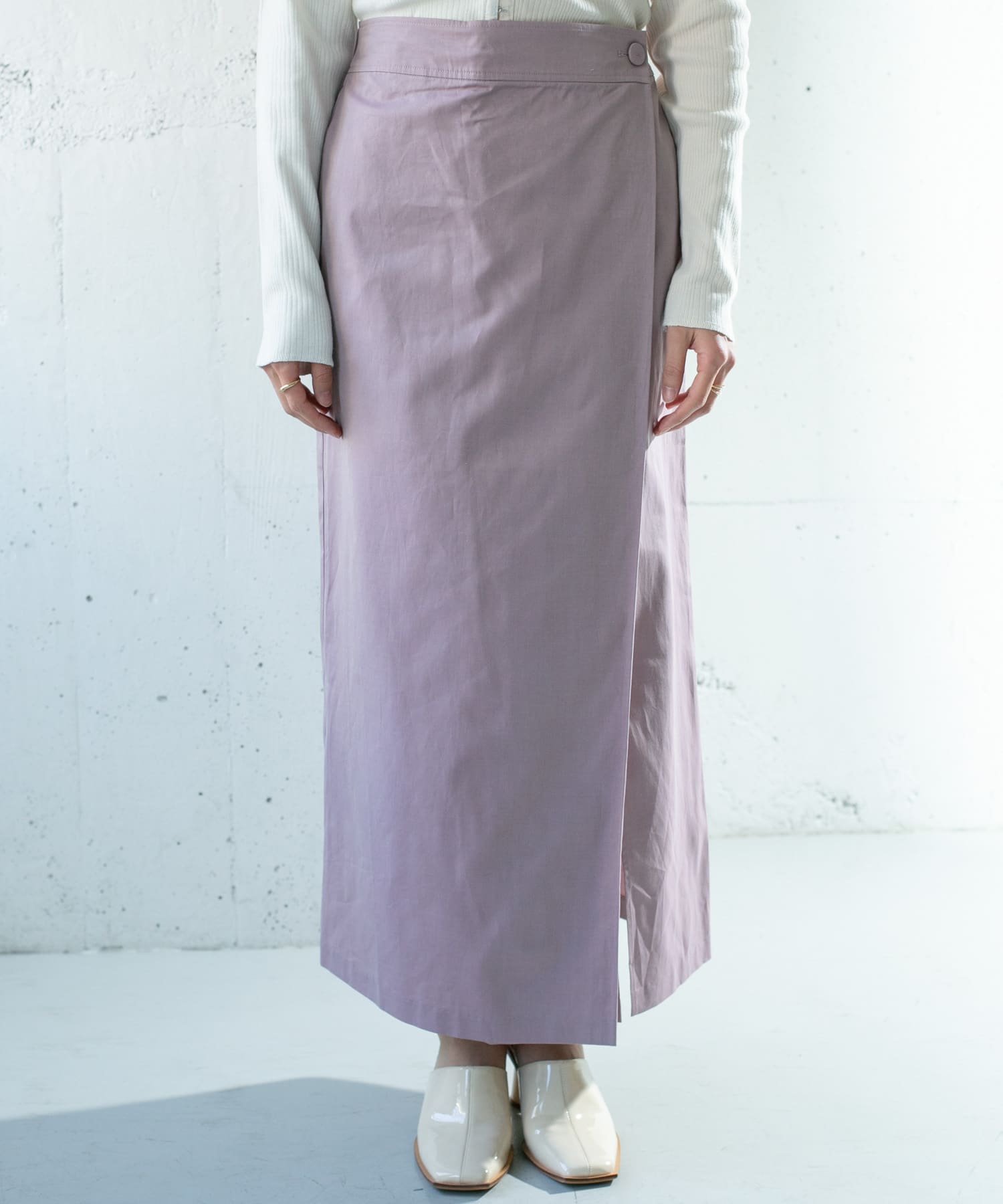 シャンブレーラップスカート L.PURPLE one