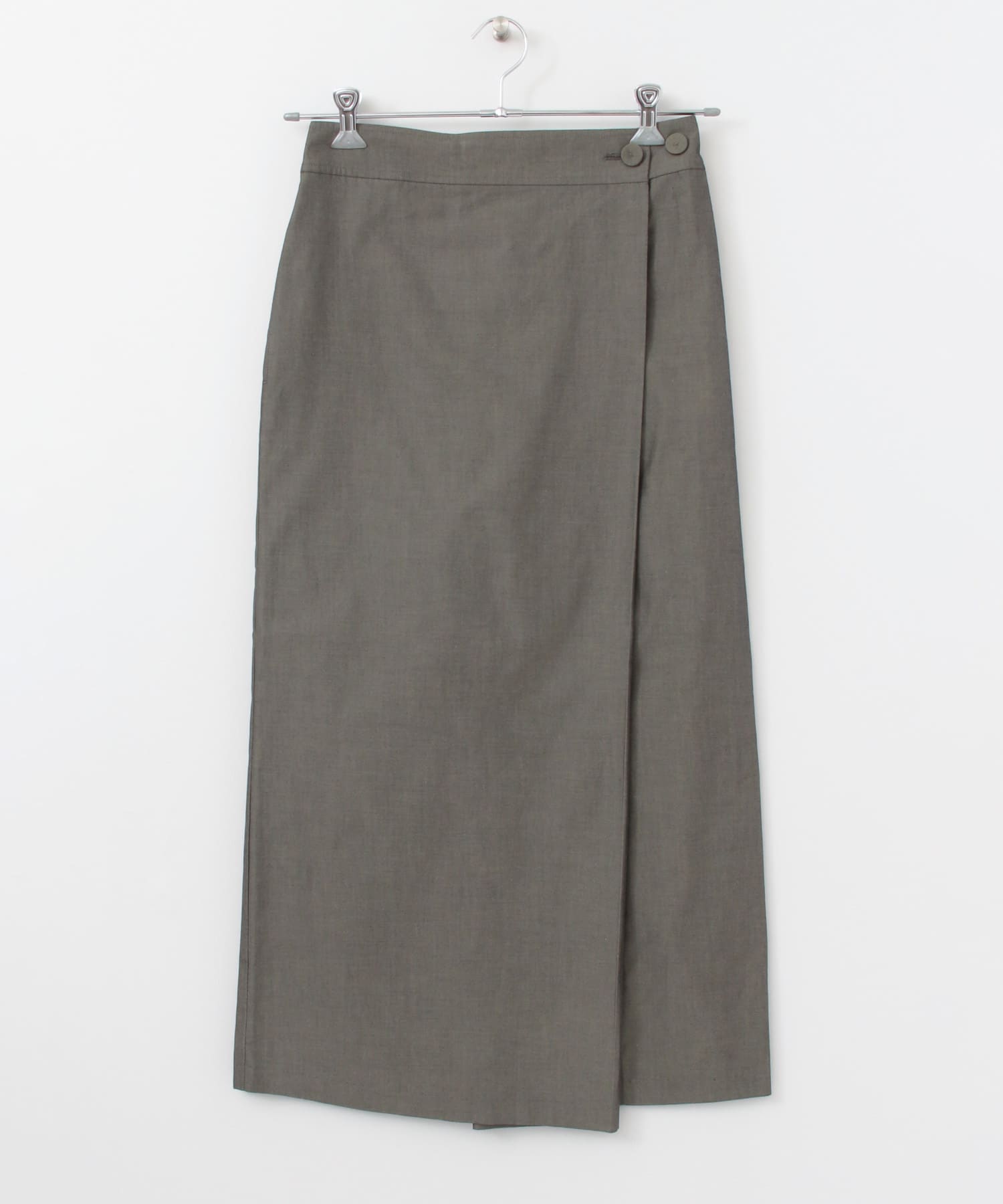 シャンブレーラップスカート BLACK one