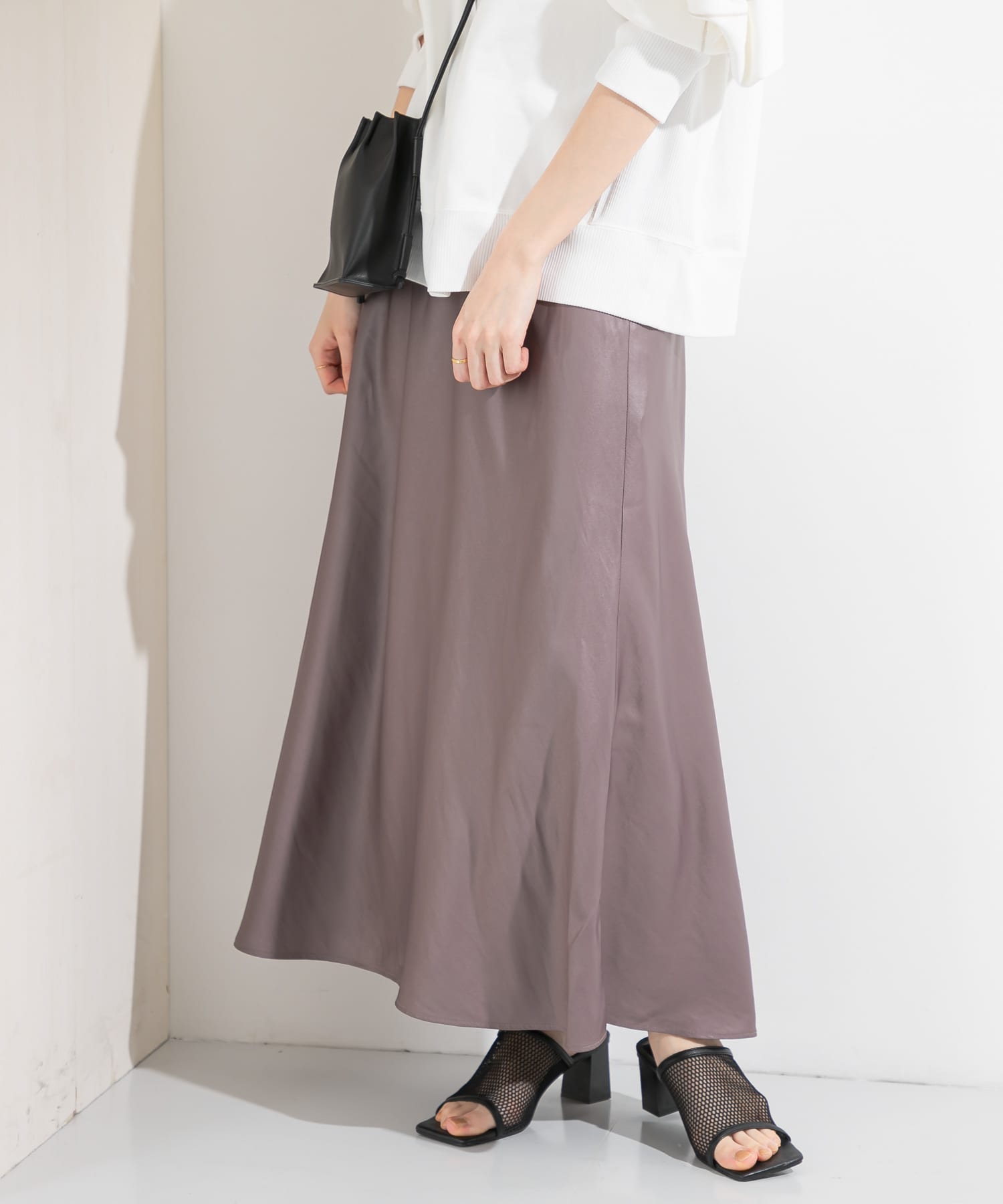 バイアスフレアスカート D.MOCHA one