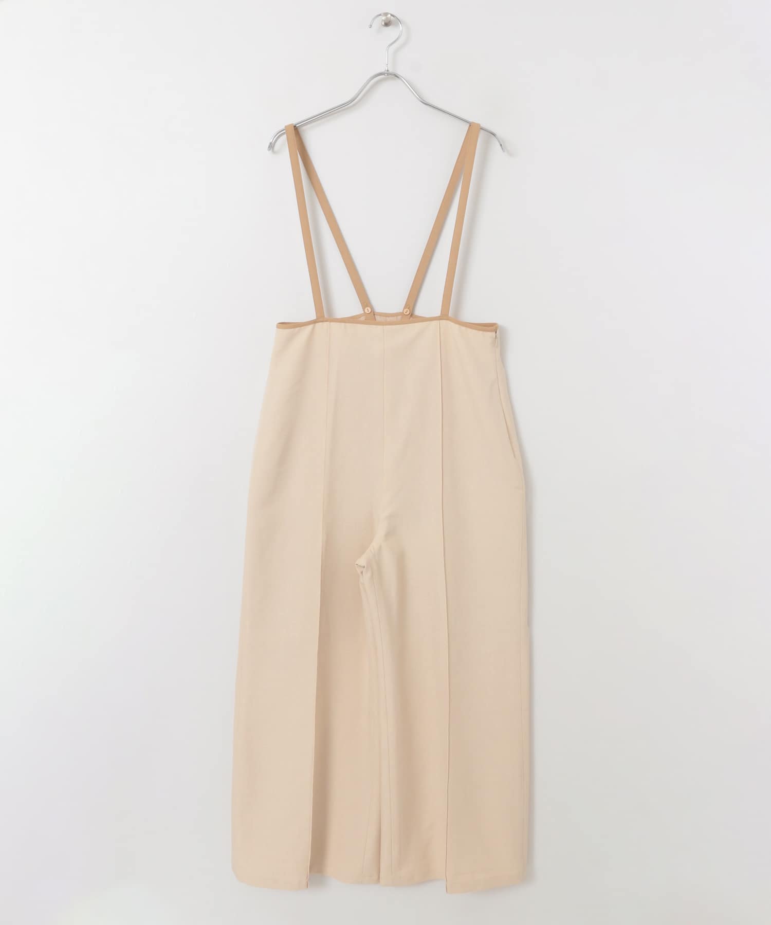 ピンタックハイウエストサロペット BEIGE one