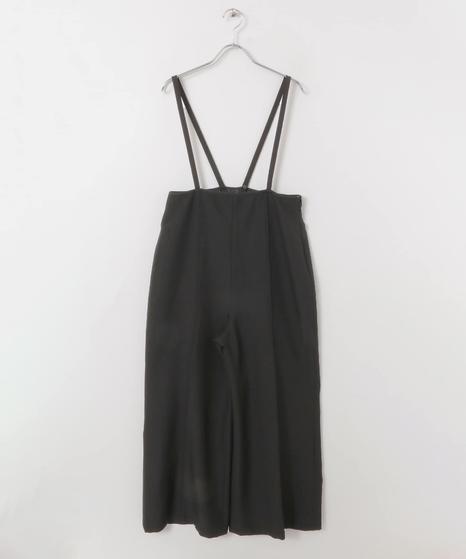 ピンタックハイウエストサロペット BLACK one