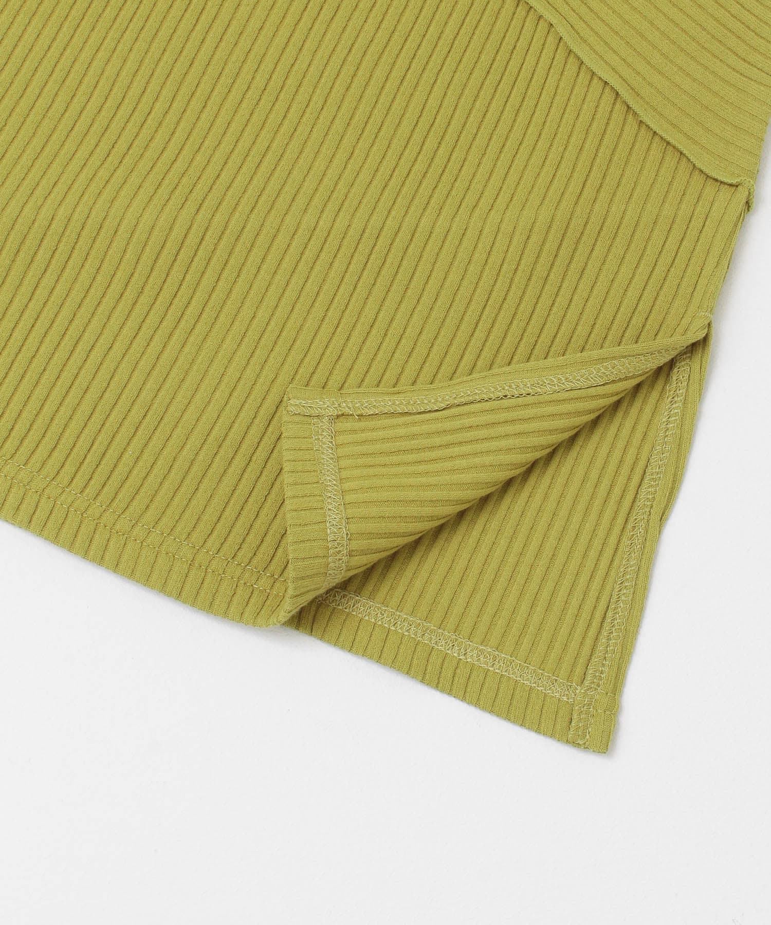 BACKオープンメローリブタンクトップ GREEN one