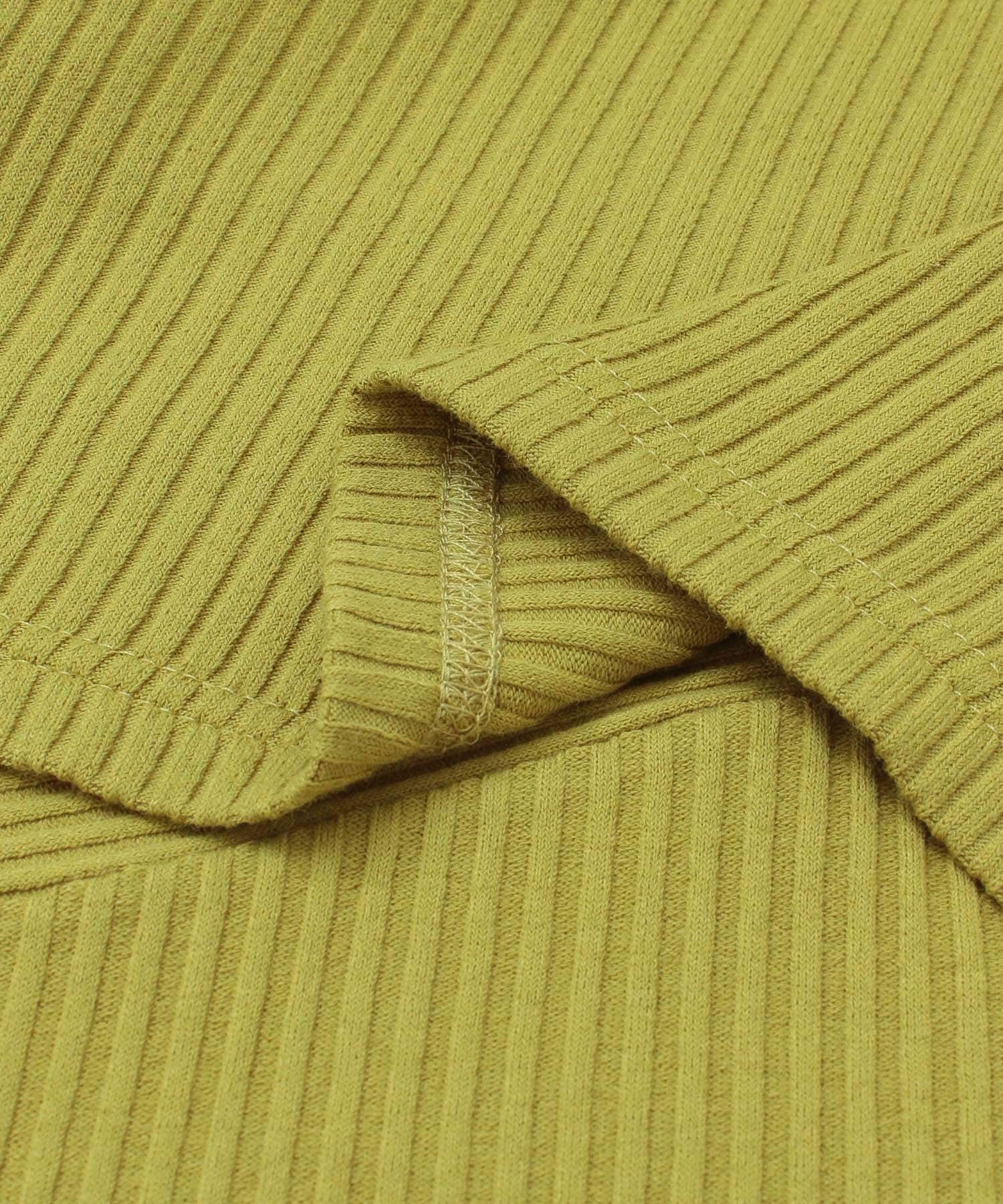 BACKオープンメローリブタンクトップ GREEN one