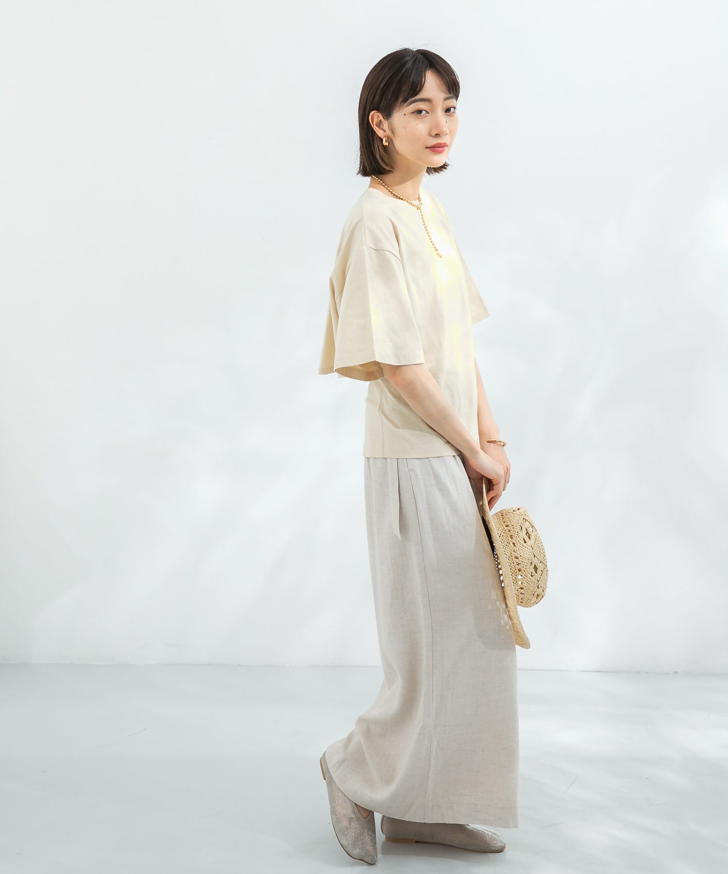 BACKホックTシャツ CREAM one