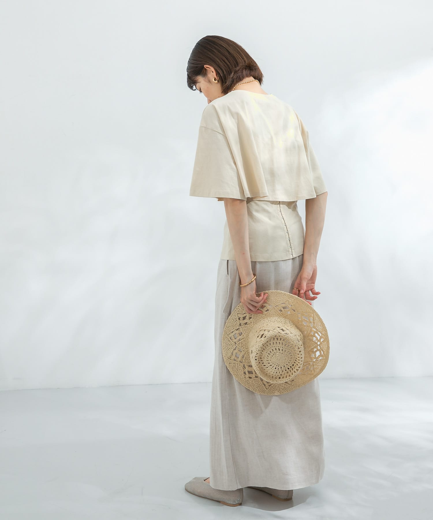 BACKホックTシャツ CREAM one