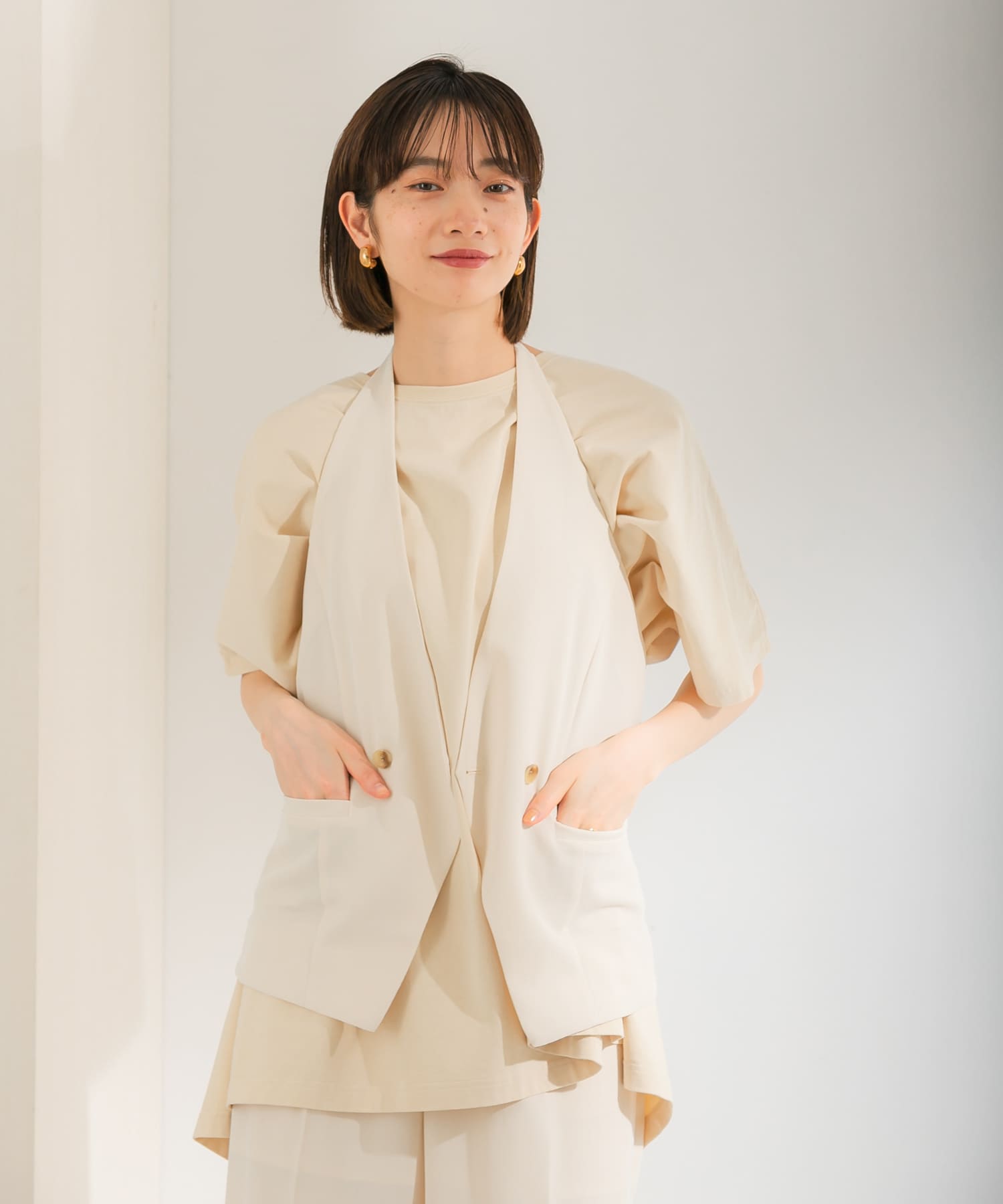 身長：159cm サイズ：one