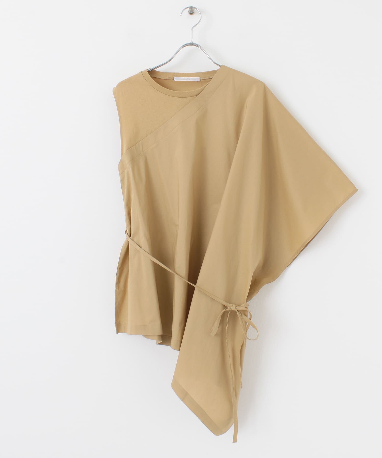 マントドッキングアシメブラウス BEIGE one