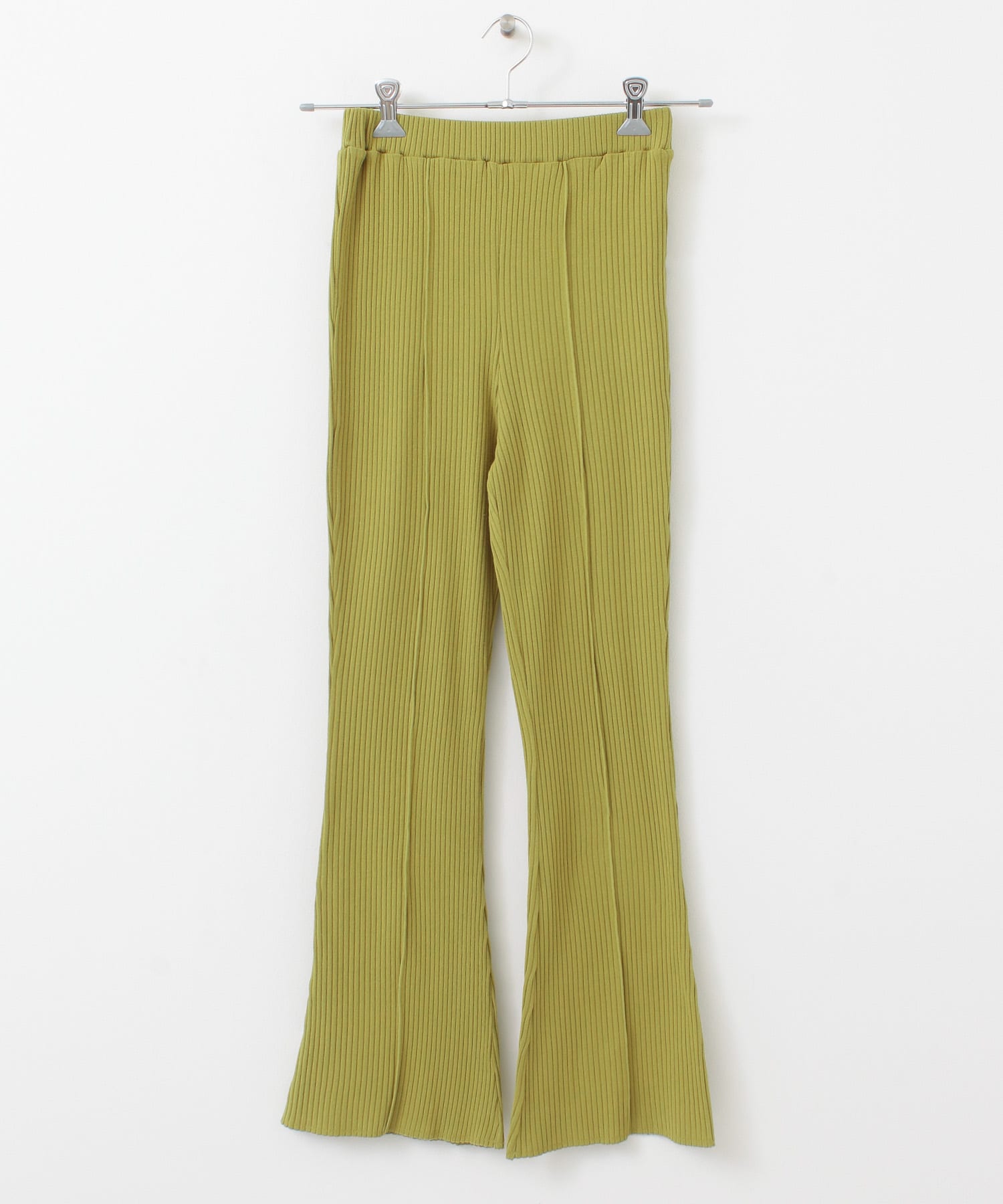 メローリブフレアパンツ GREEN one