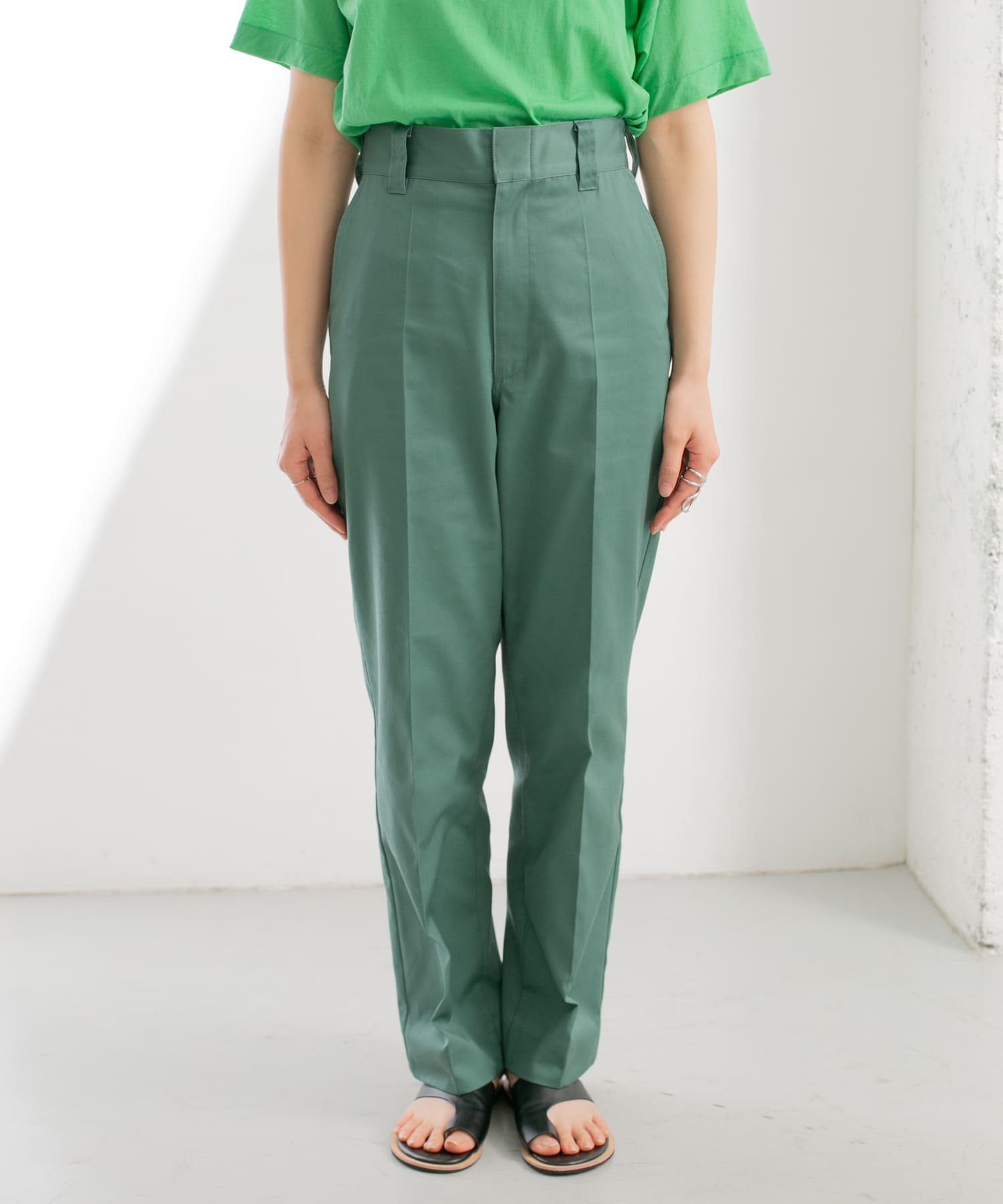 センタープレススタンダードパンツ GREEN 36