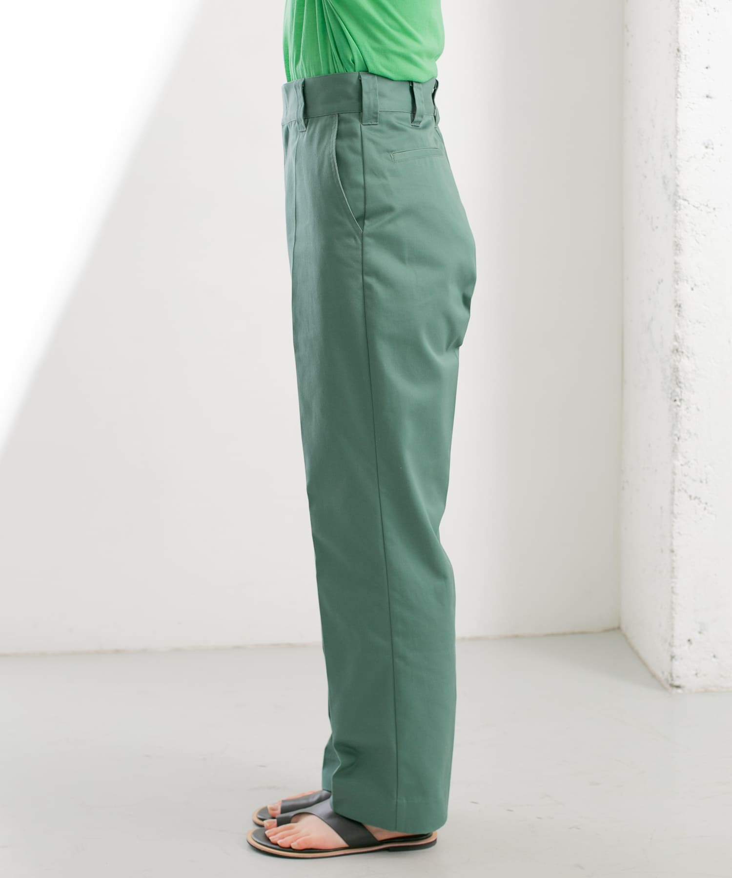 センタープレススタンダードパンツ GREEN 36