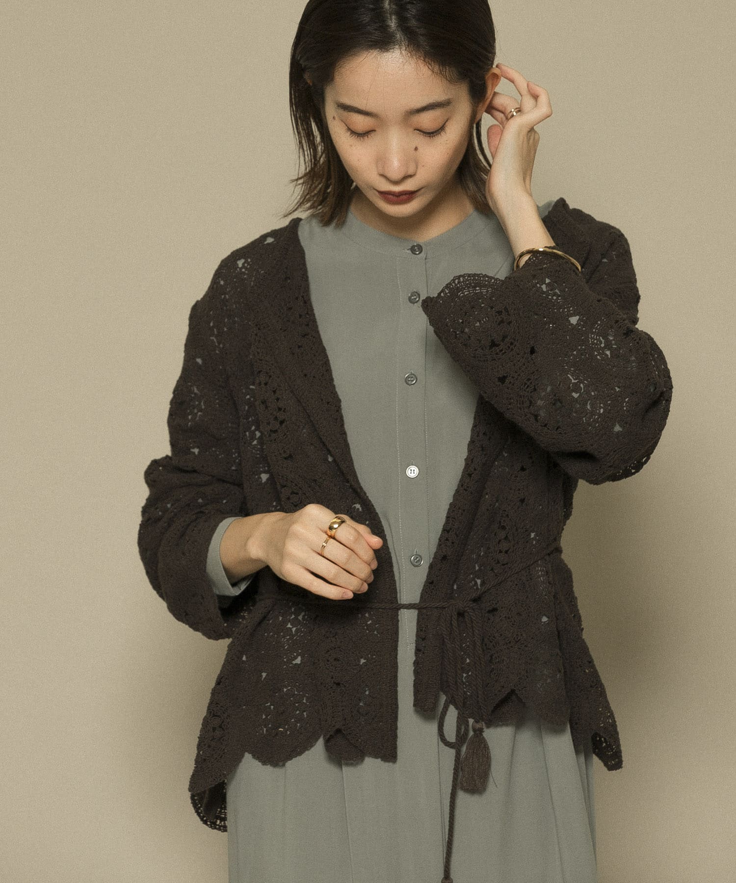 身長：159cm サイズ：one