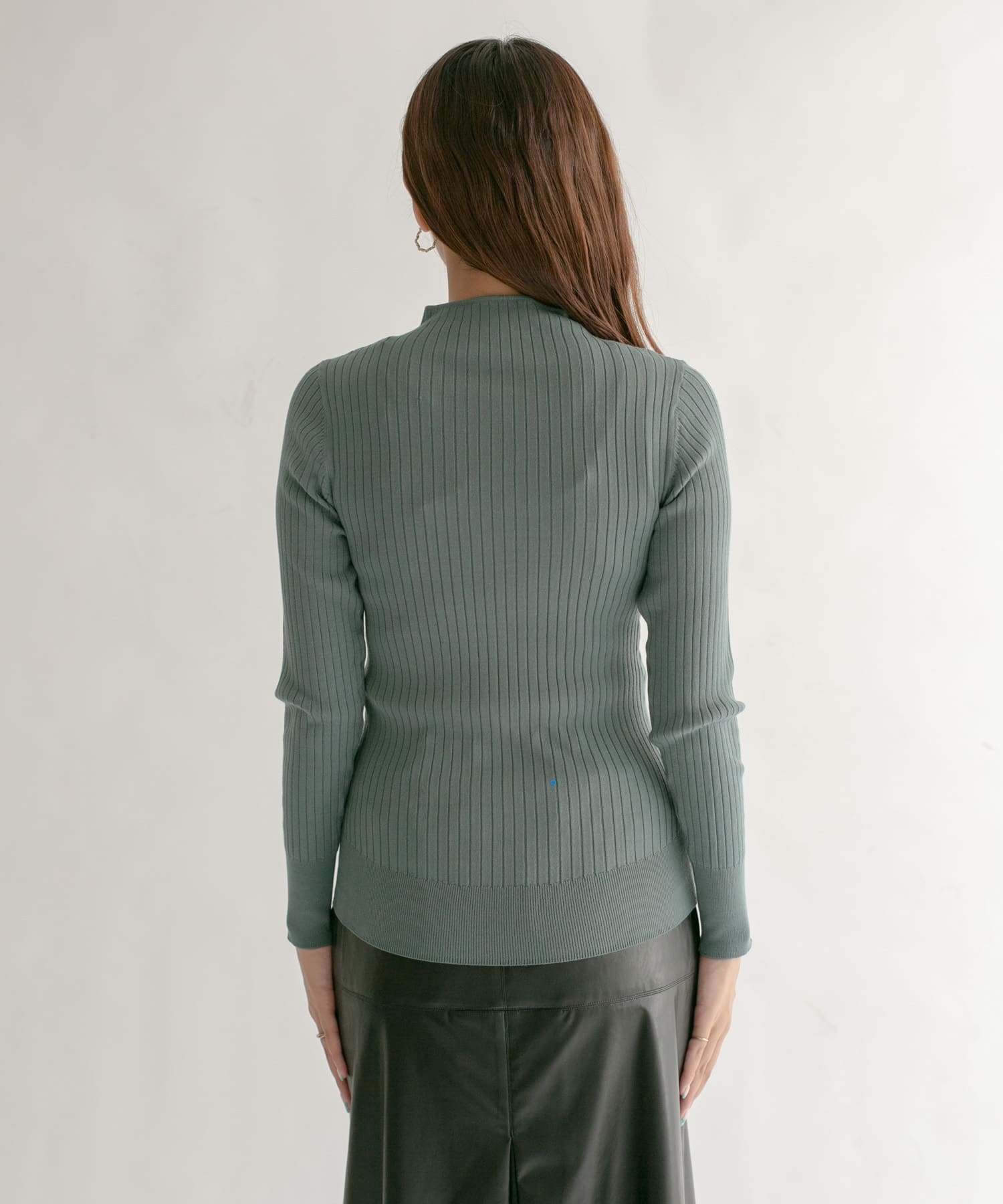 マシンウォシャブルボトルRIBニット BLUE GREEN one