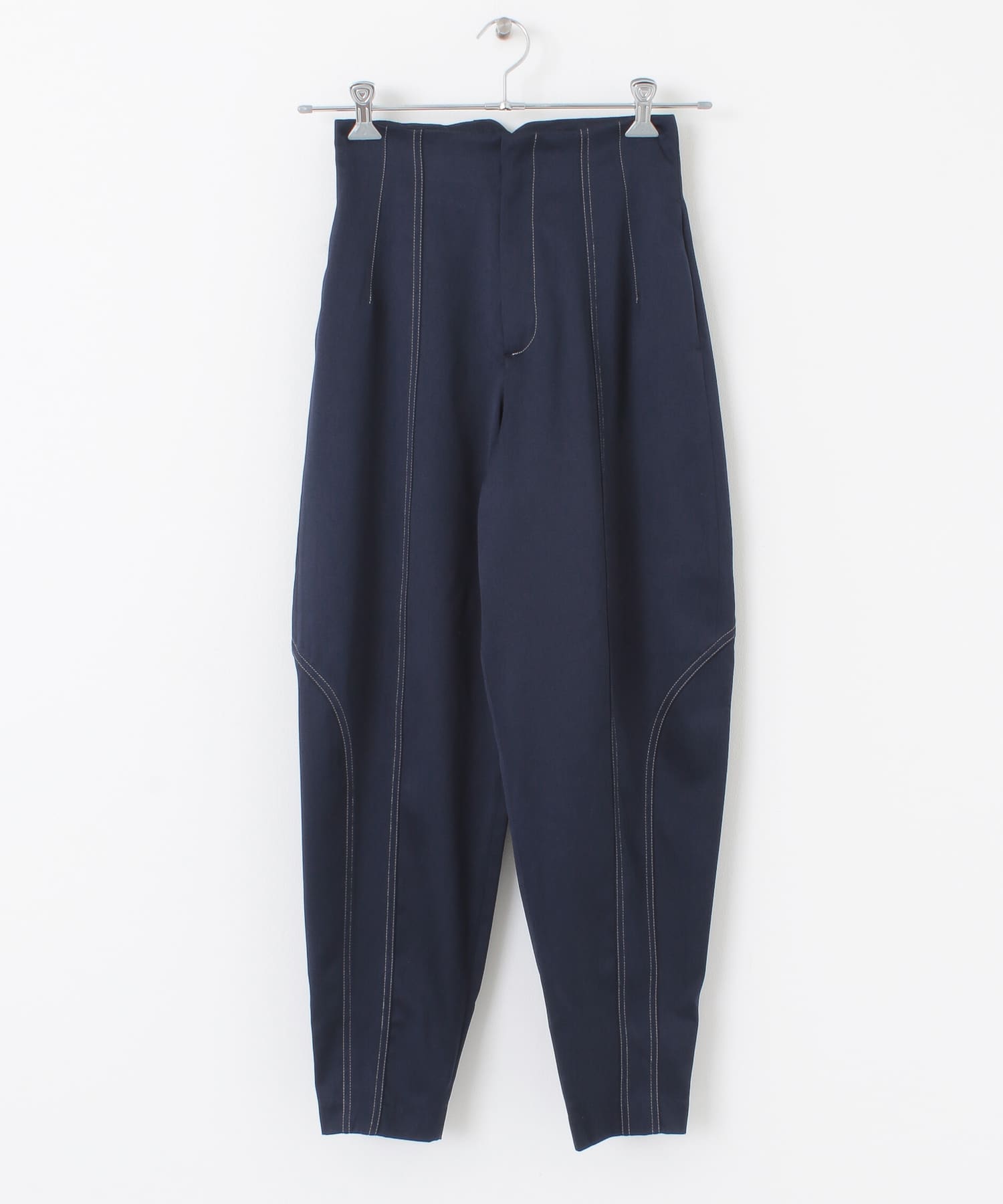 配色ステッチカーブパンツ NAVY one