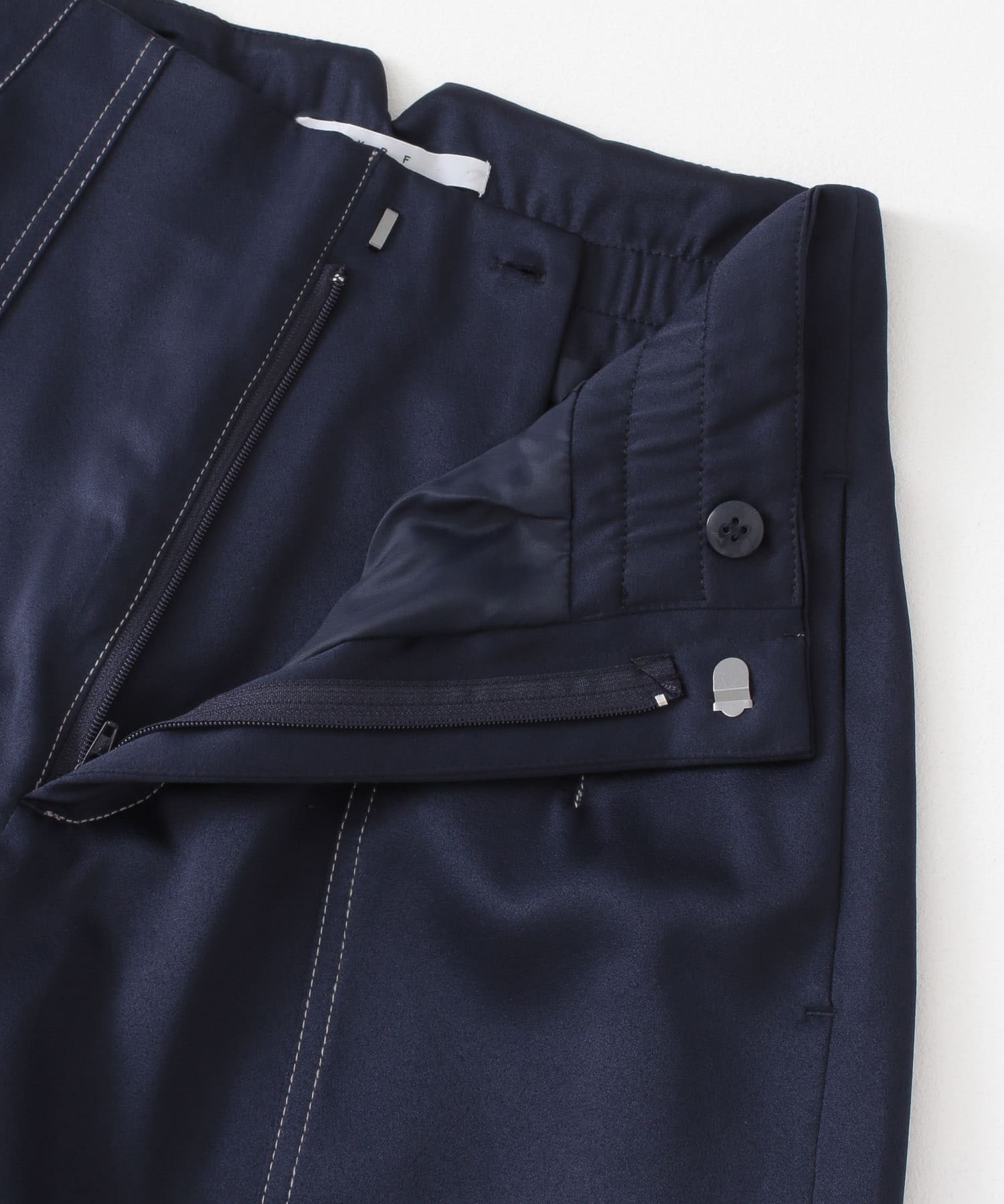 配色ステッチカーブパンツ NAVY one