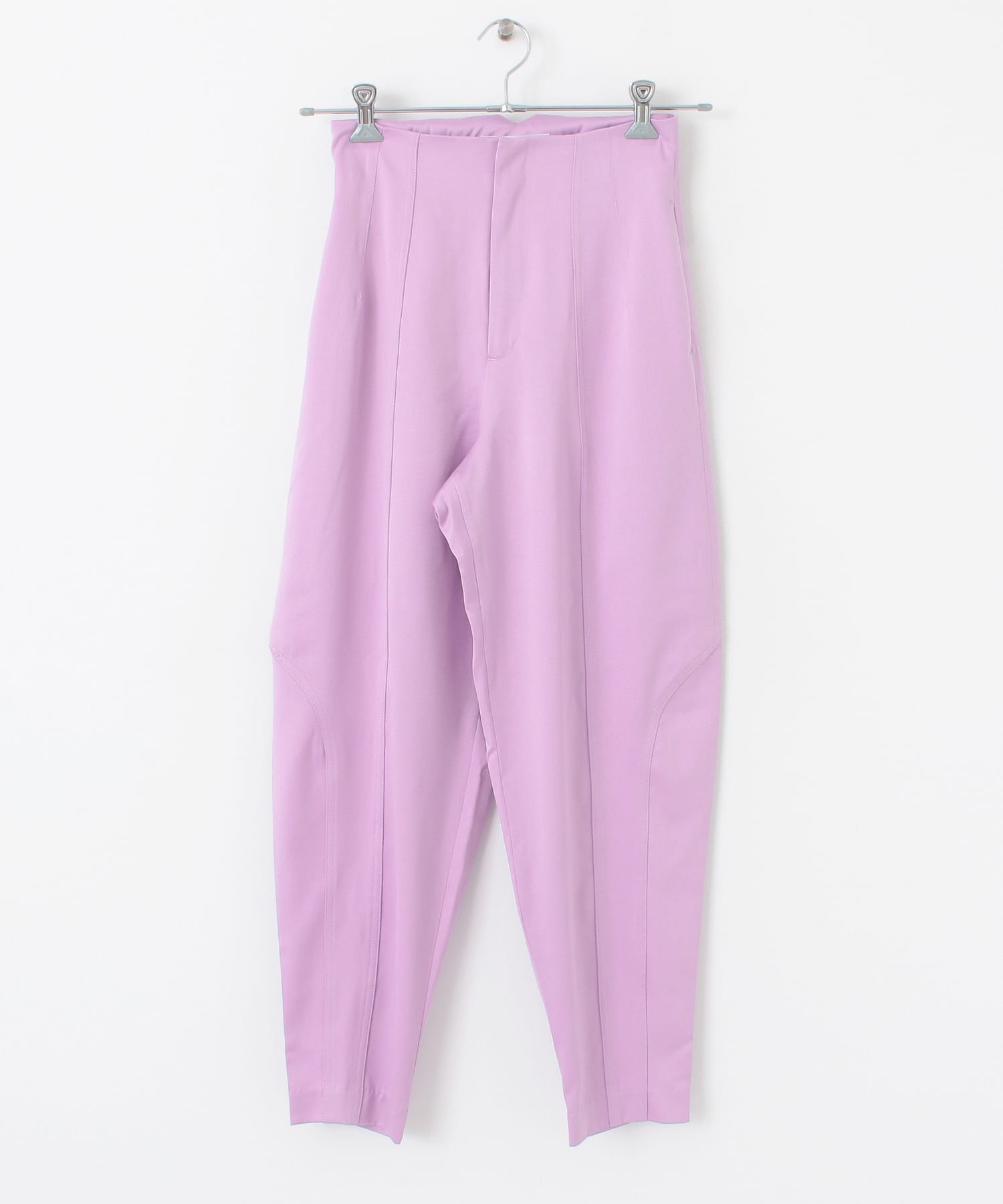 配色ステッチカーブパンツ PURPLE one