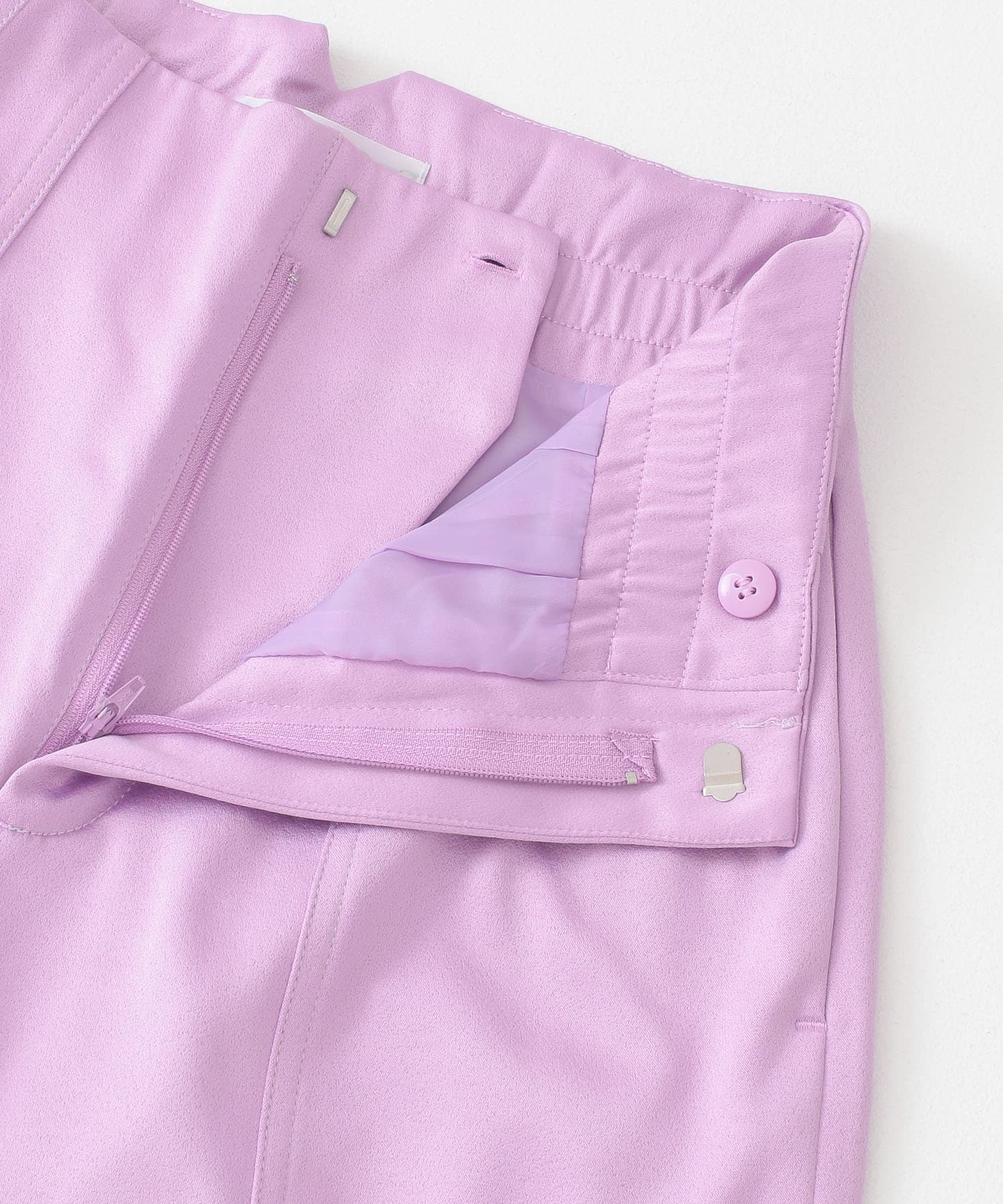 配色ステッチカーブパンツ PURPLE one