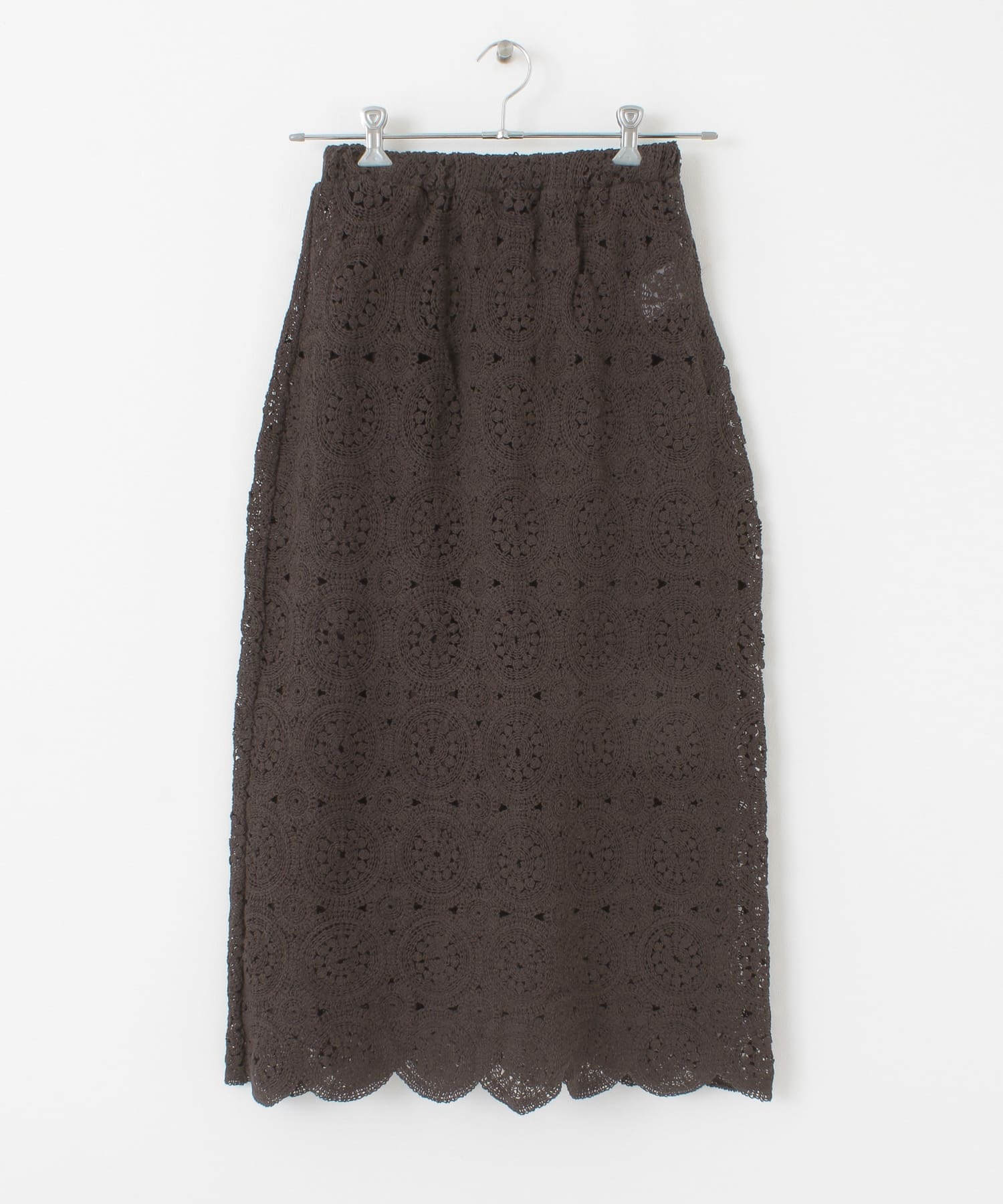 アイレットサークルレーススカート D.BROWN one