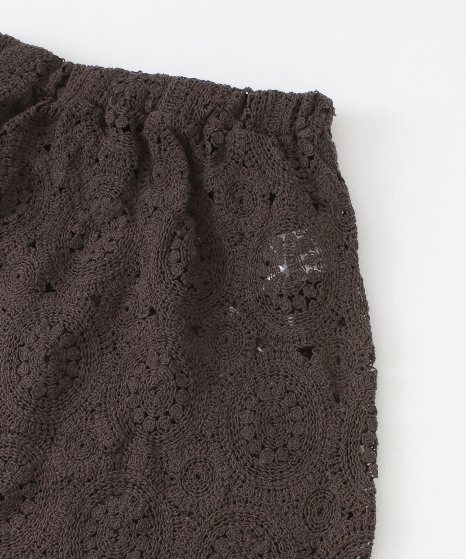 アイレットサークルレーススカート D.BROWN one