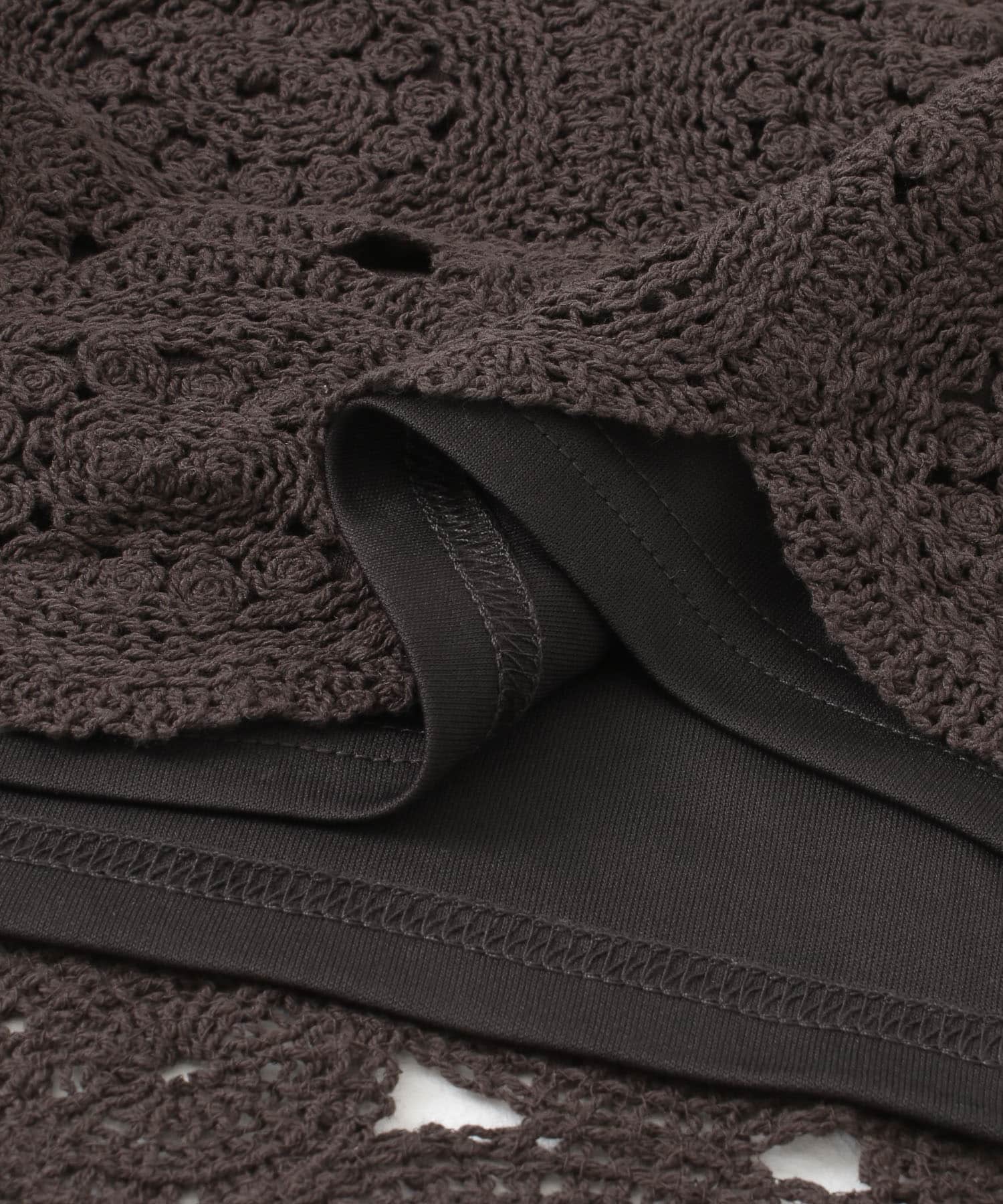 アイレットサークルレーススカート D.BROWN one