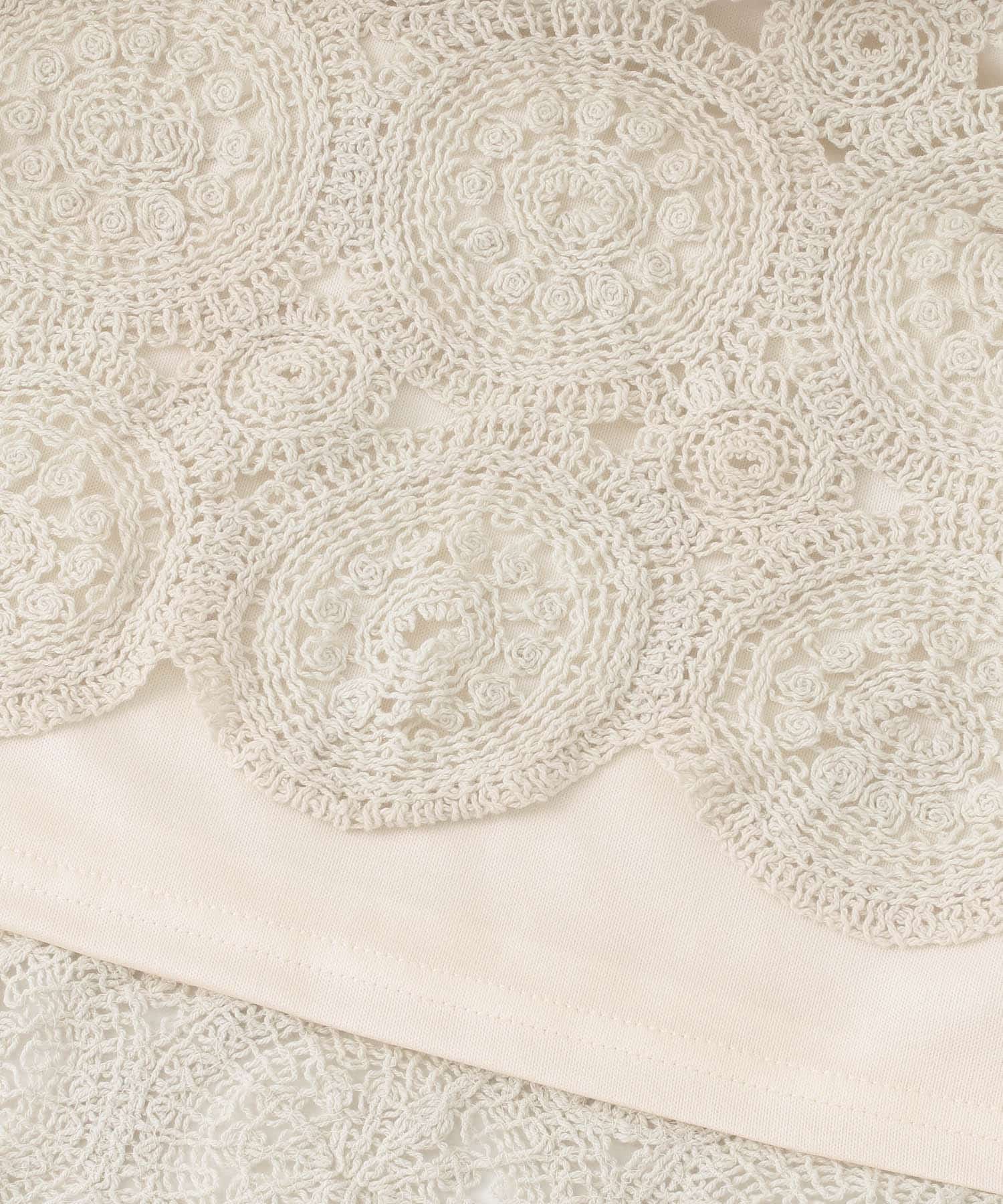 アイレットサークルレーススカート IVORY one
