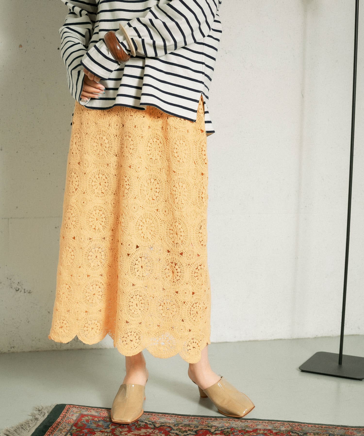 アイレットサークルレーススカート