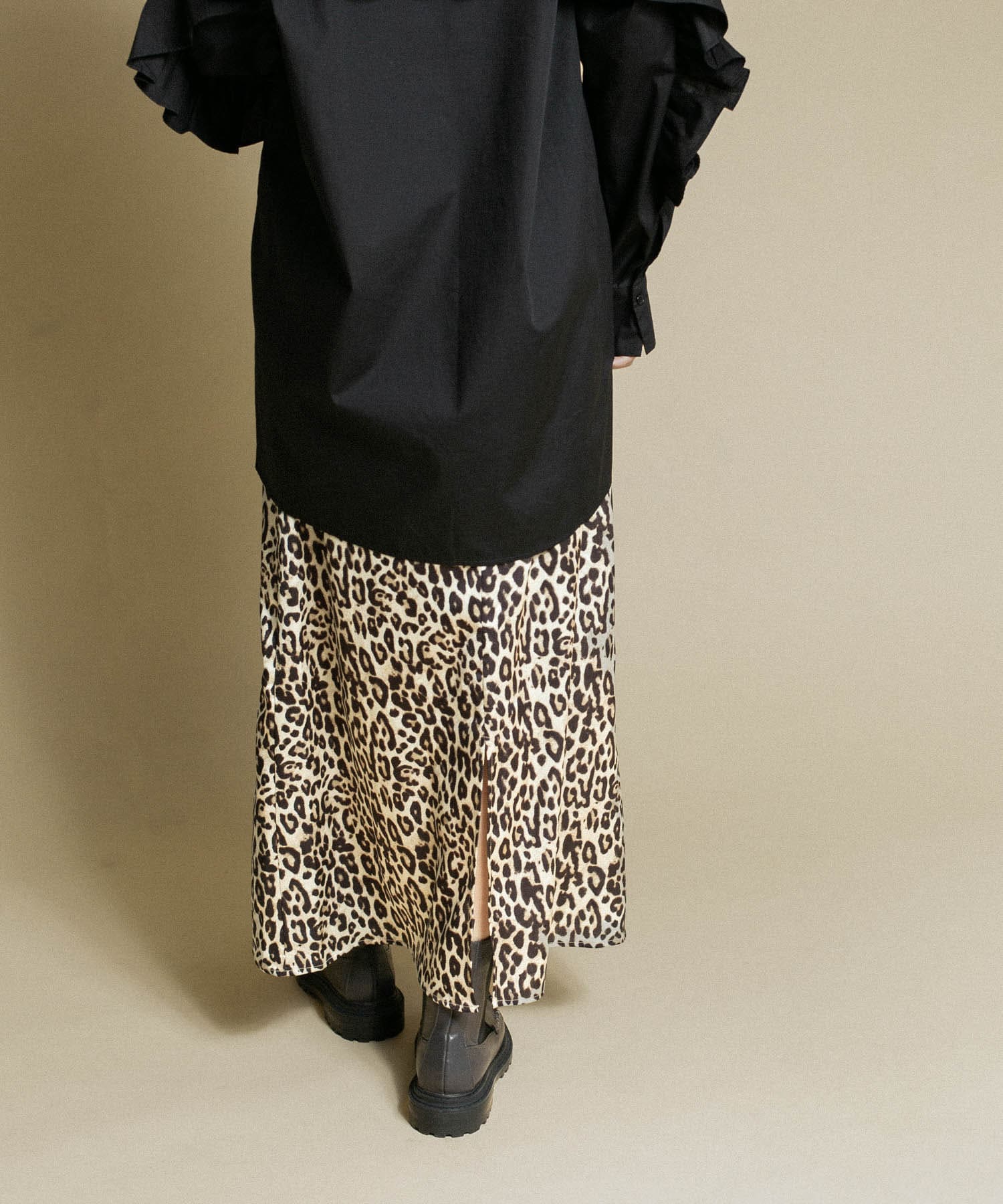 Aラインロングスカート LEOPARD one