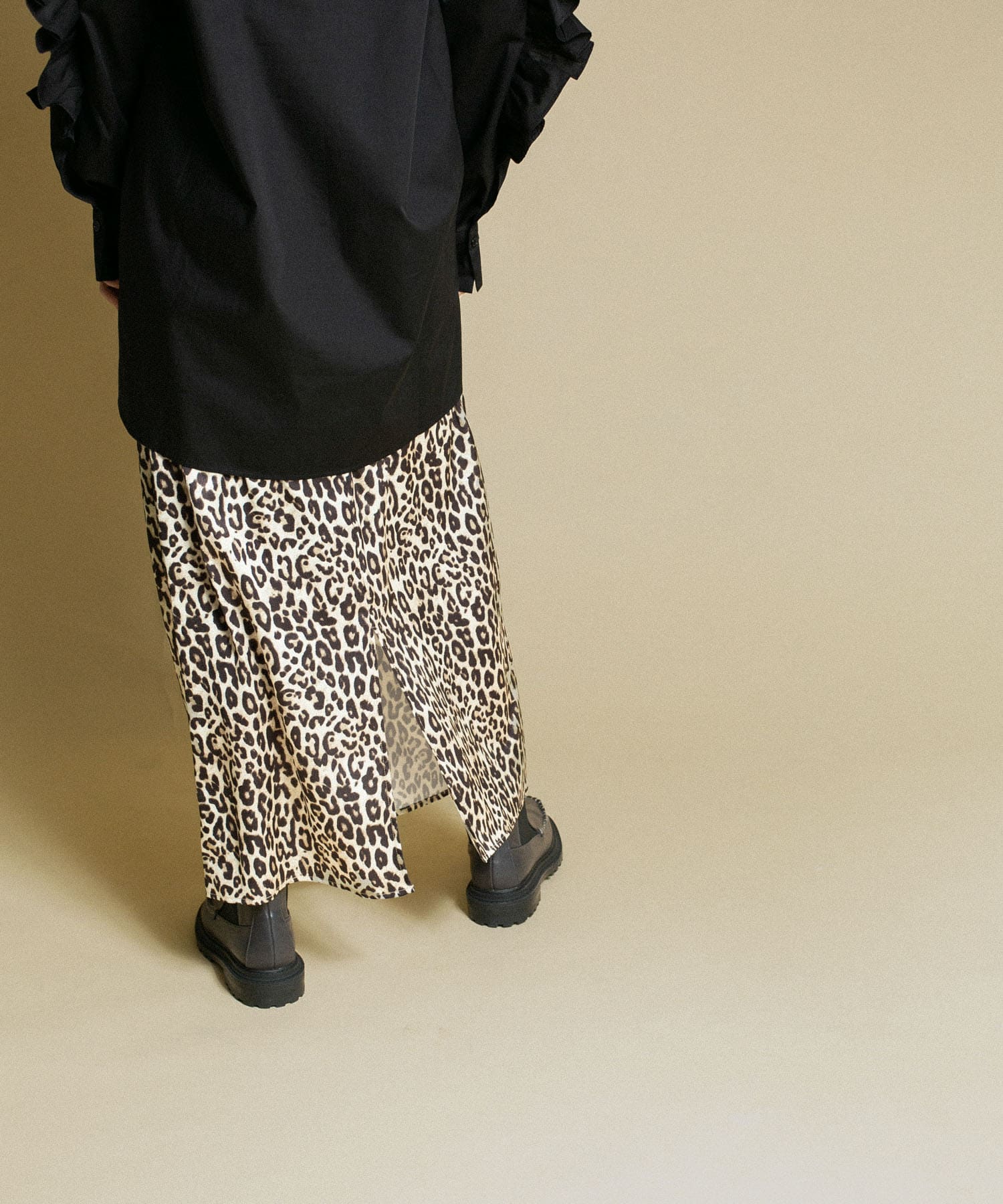 Aラインロングスカート LEOPARD one