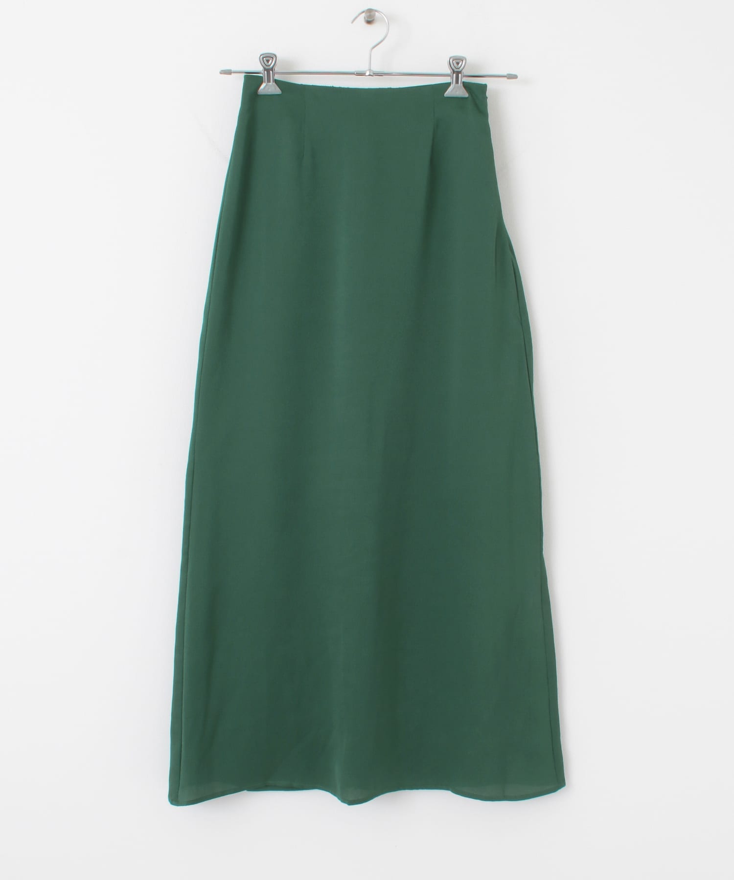 Aラインロングスカート GREEN one