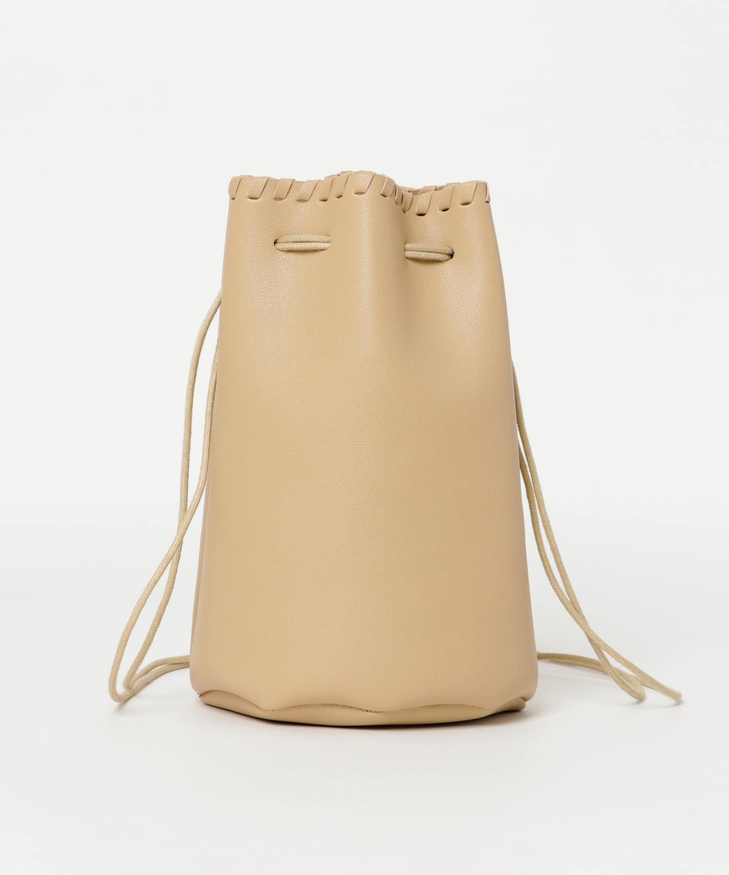 カガリステッチ巾着BAG BEIGE one
