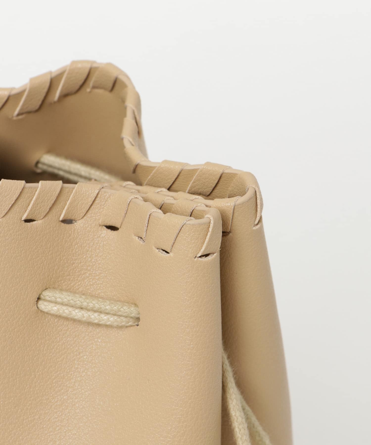 カガリステッチ巾着BAG BEIGE one