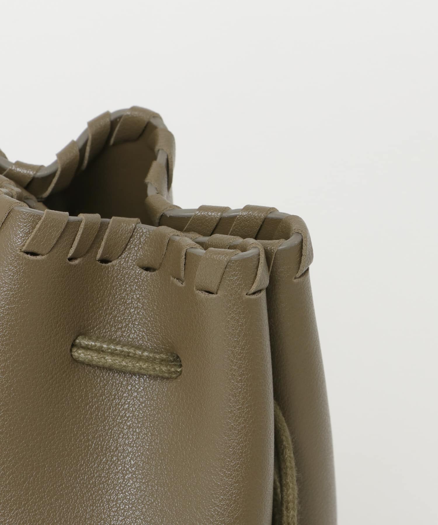 カガリステッチ巾着BAG KHAKI one