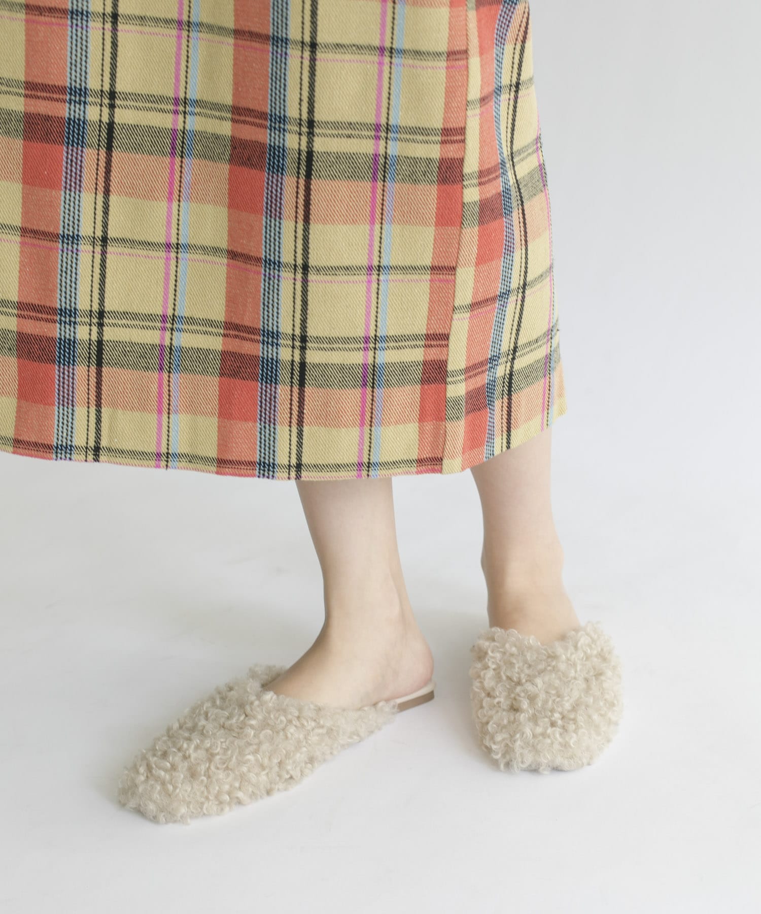 フェイクファーサンダル BEIGE 36