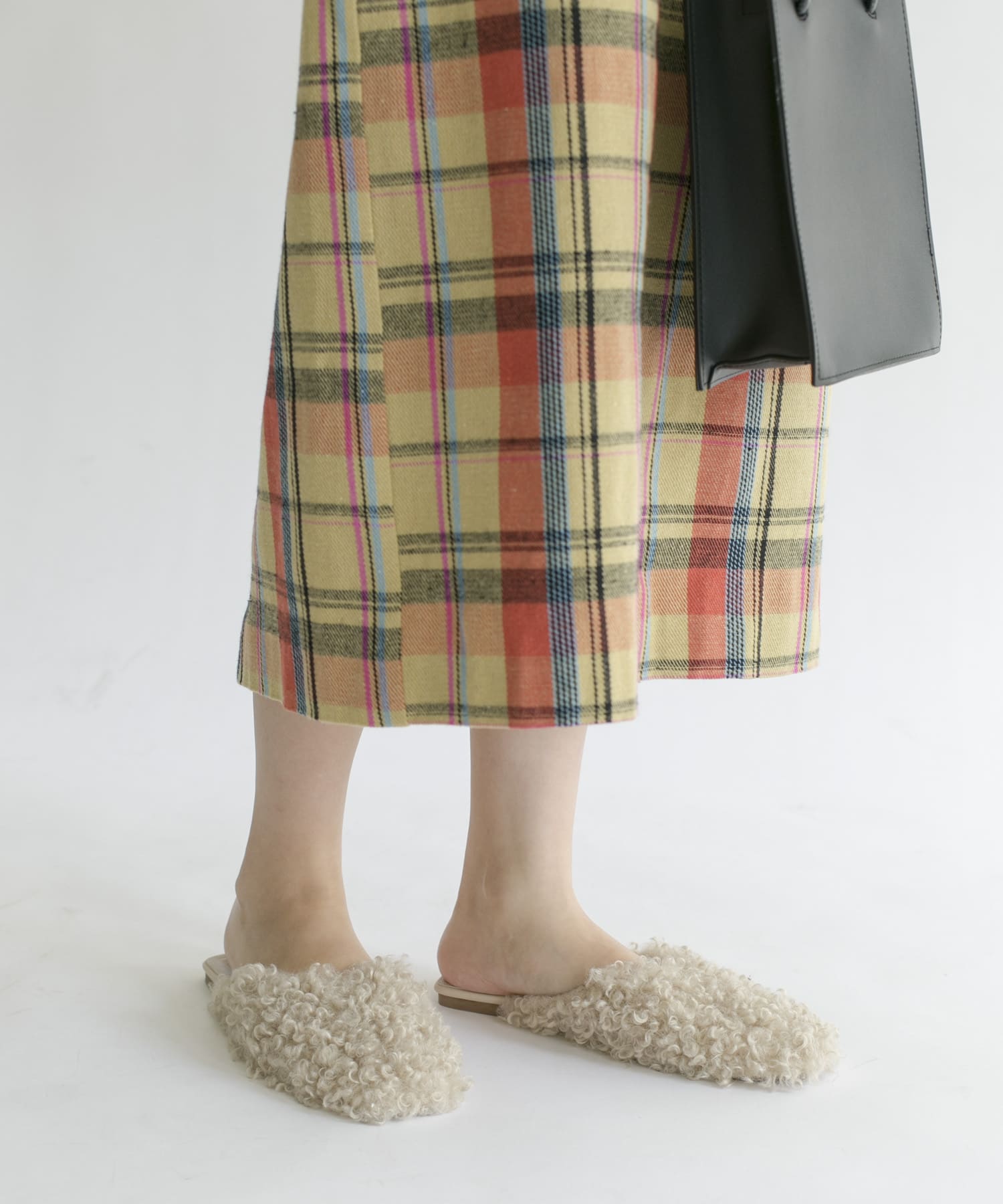 フェイクファーサンダル BEIGE 36