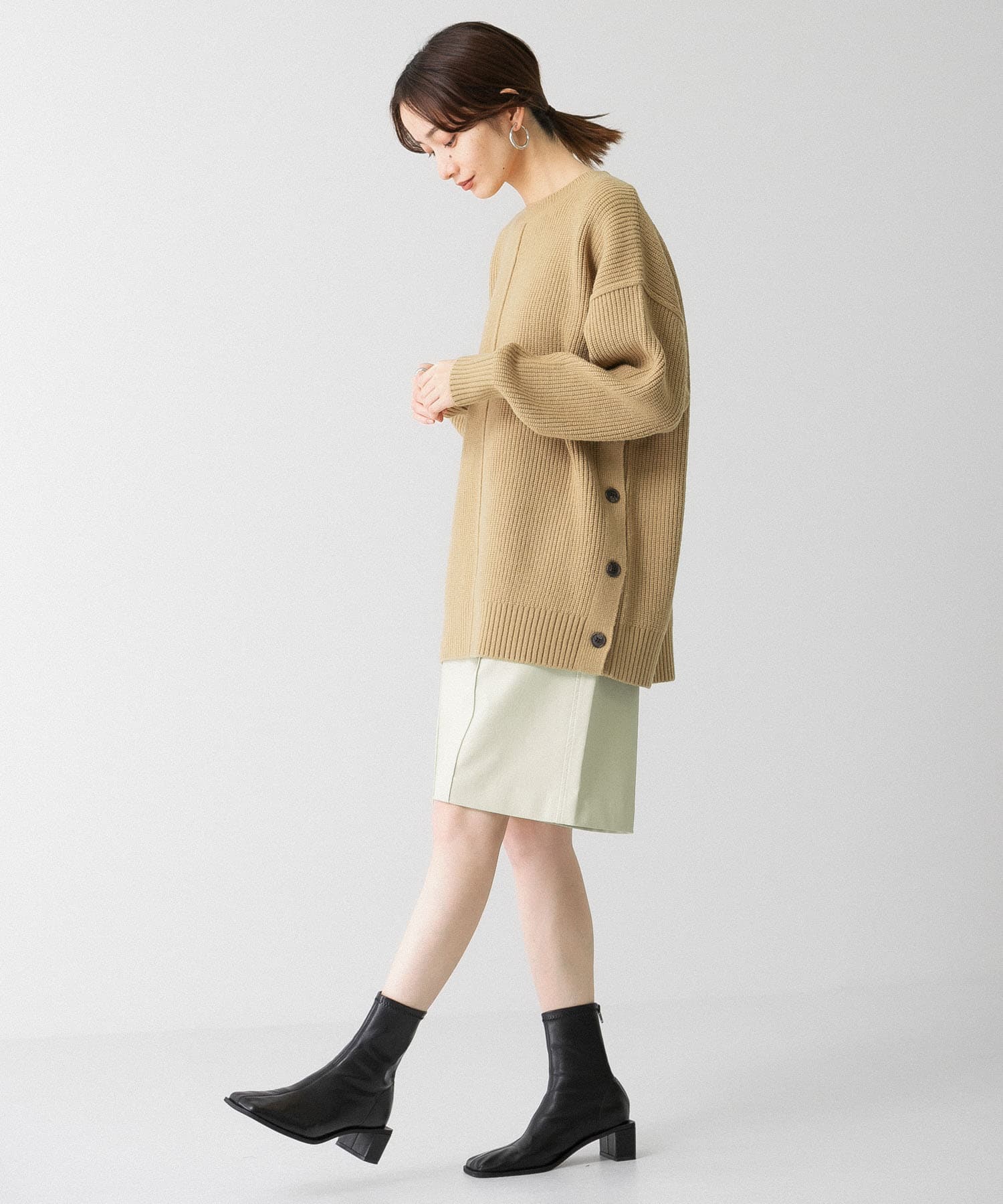 フェイクレザーショートパンツ PISTACHIO one