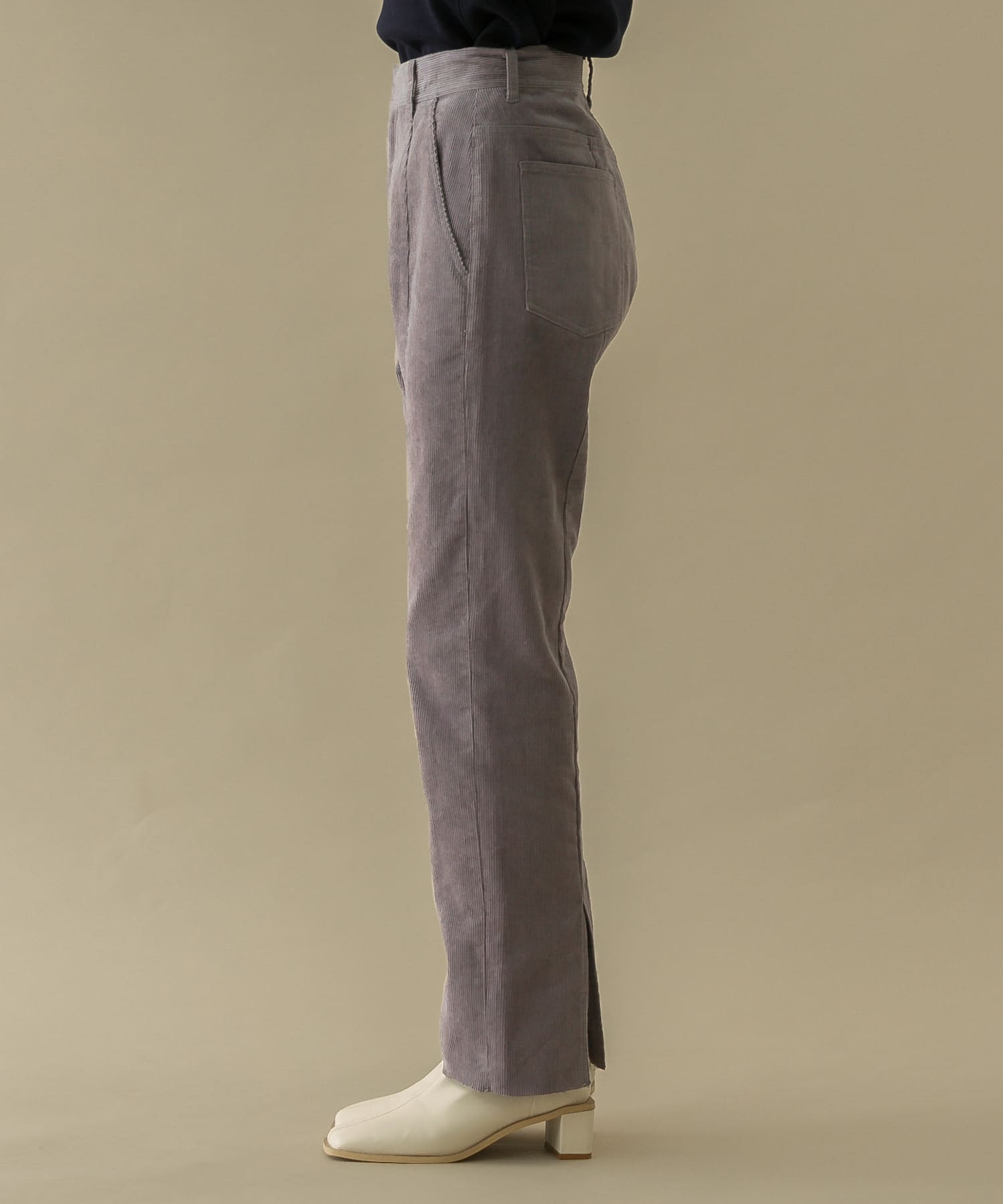 BACKスリットコーデュロイパンツ PURPLE 36
